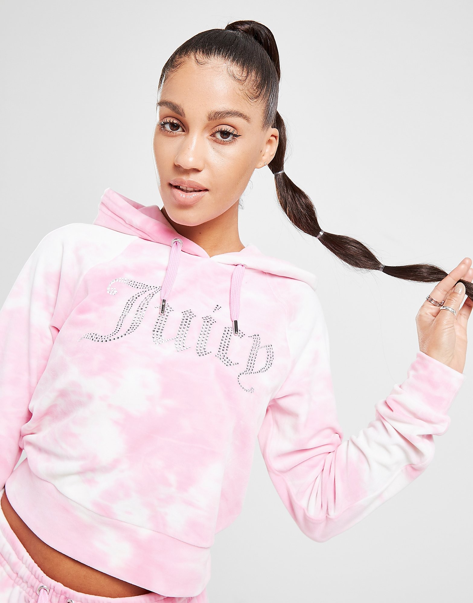 

JUICY COUTURE Tie Dye Velour Hoodie - Pink - Womens, Pink