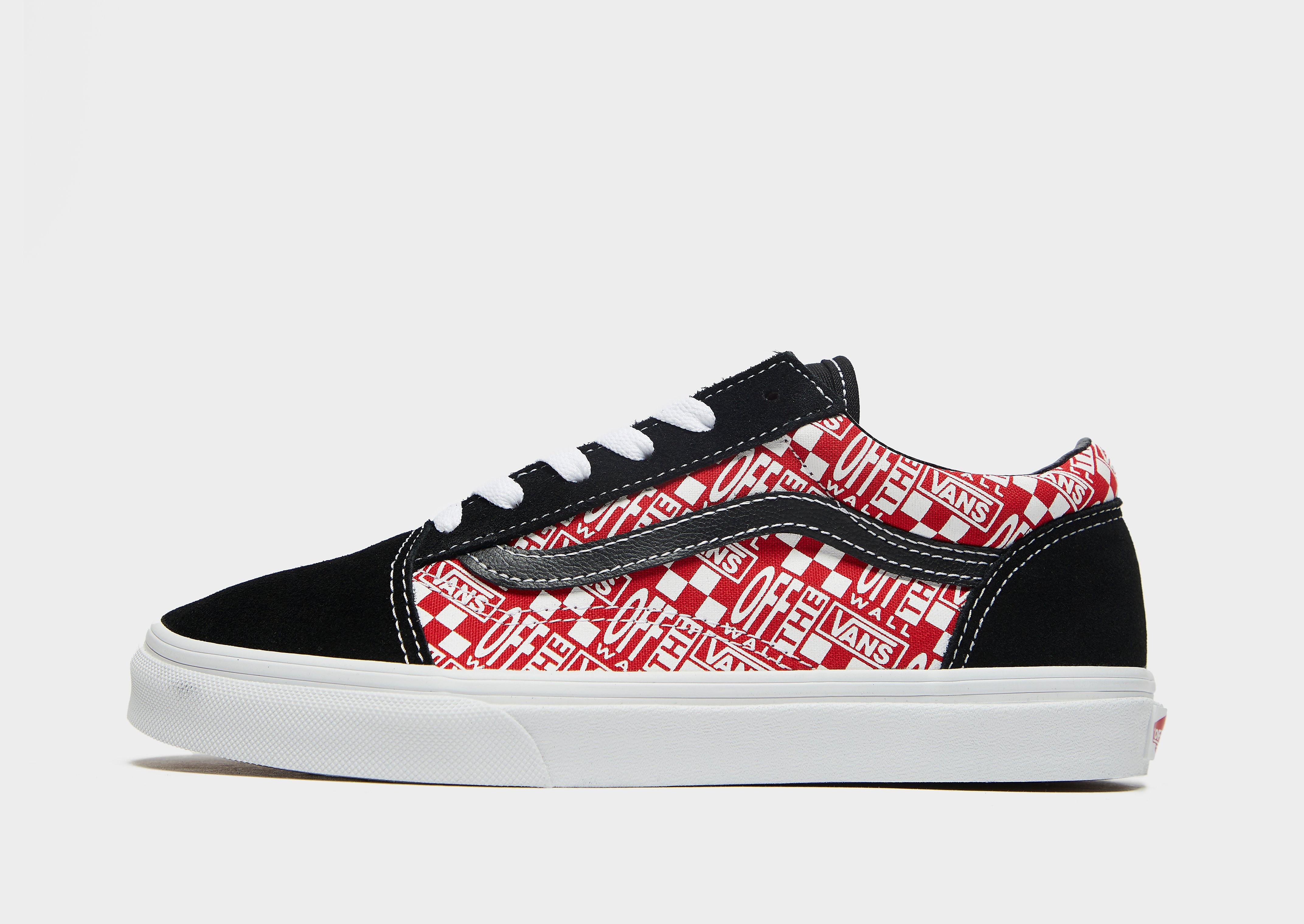 

Vans Old Skool Junior - Only at JD - Black/Red - Kids, Black/Red