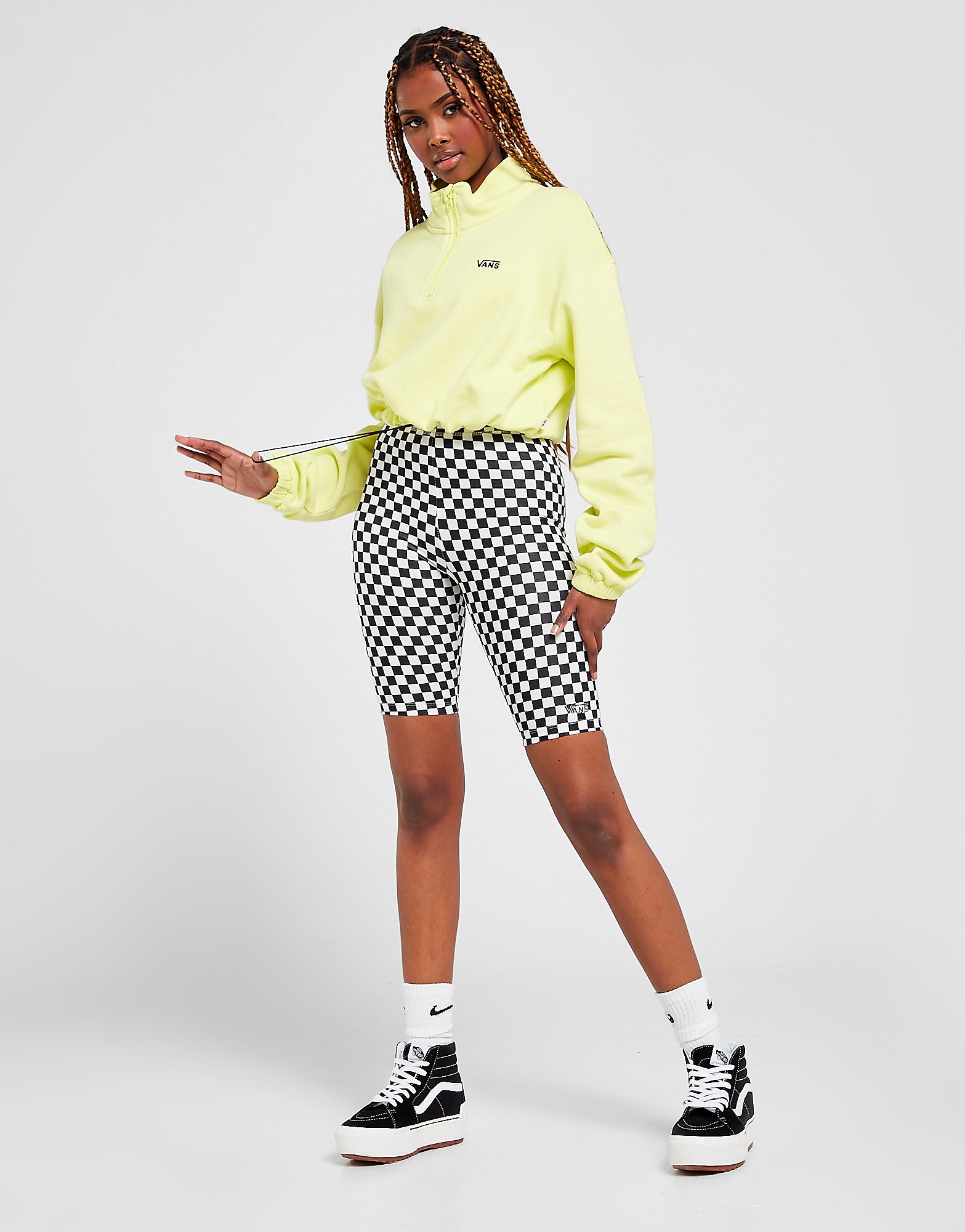 

Vans Checkerboard Cycle Shorts - Black/White - Womens, Black/White