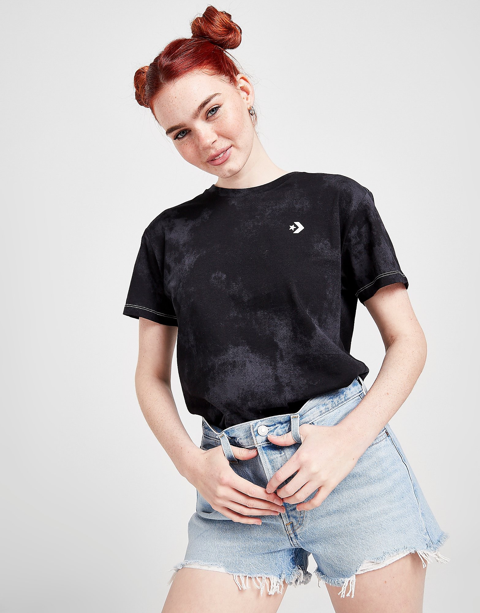 

Converse Tie Dye T-Shirt - Black - Womens, Black