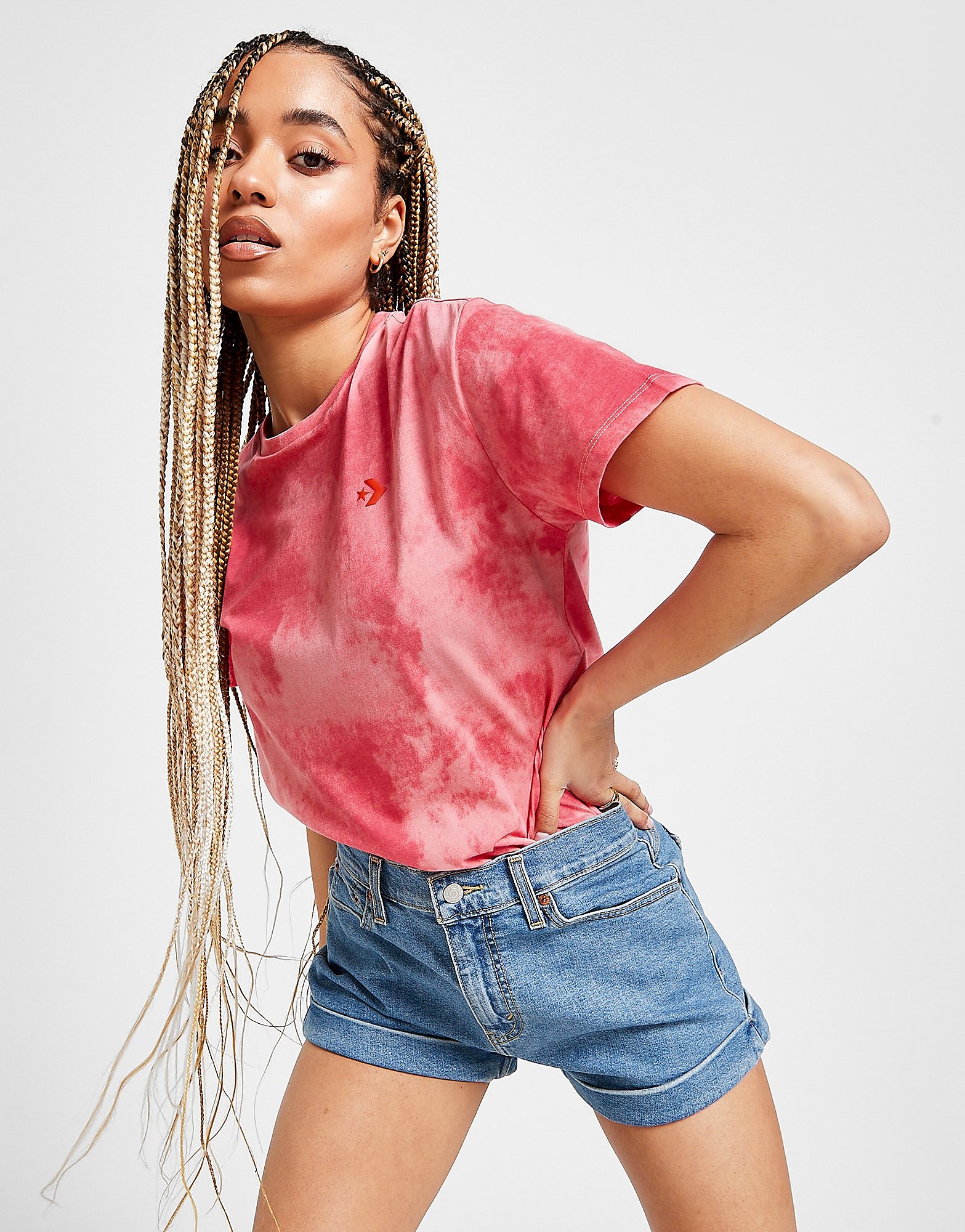 Converse Tie Dye T-Shirt - Pink - Womens, Pink