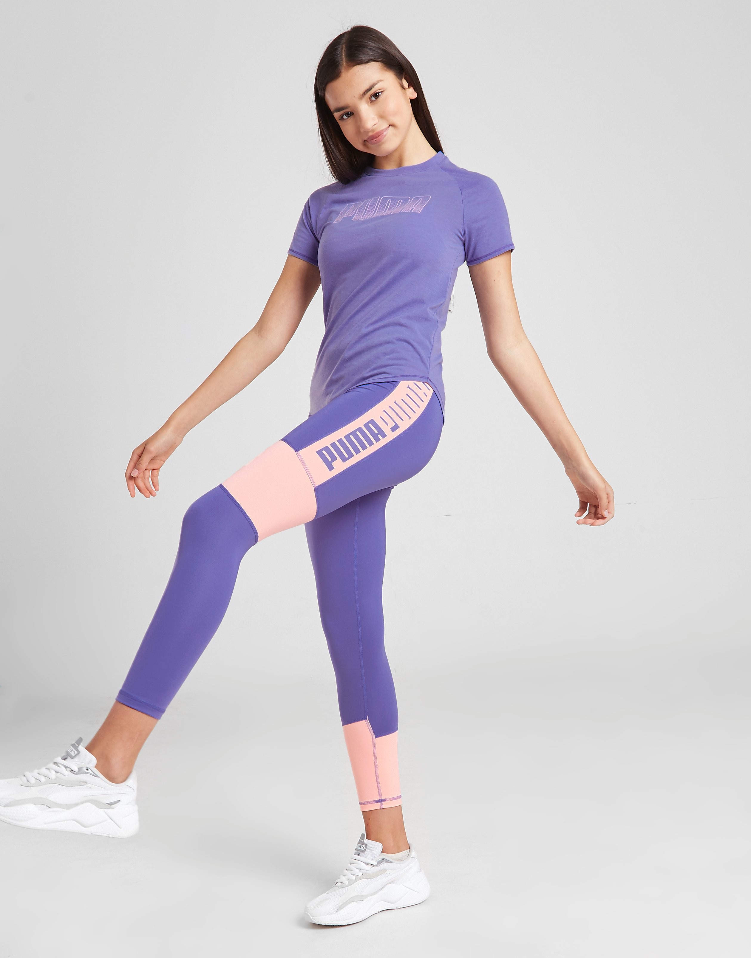 

Puma Girls' Runtrain Tights Junior - Purple/Pink - Kids, Purple/Pink
