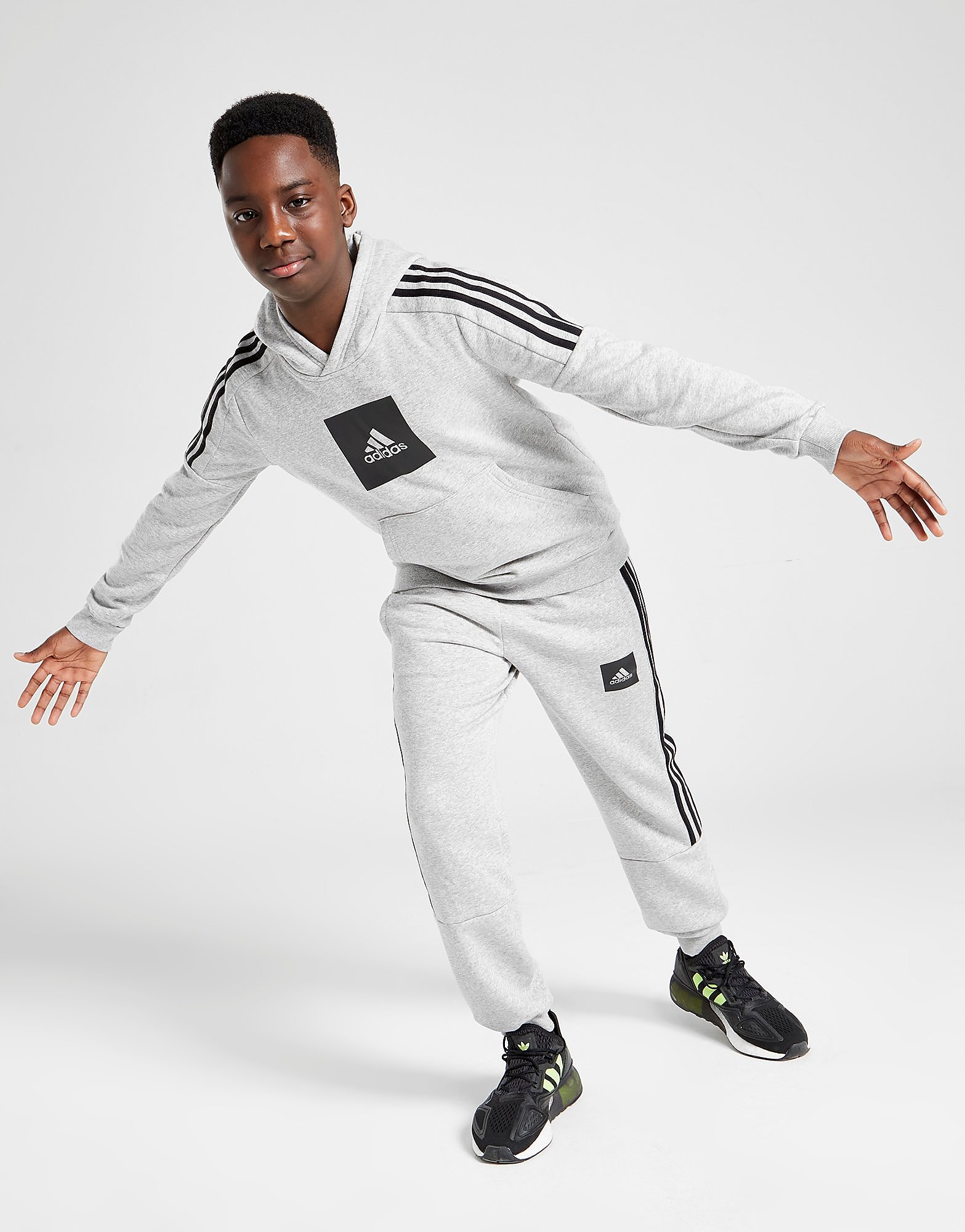 

adidas Badge of Sport Overhead Hoodie Junior - Only at JD - Grey - Kids, Grey