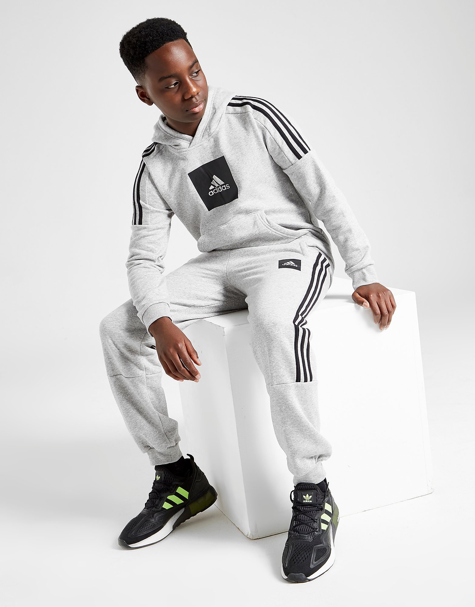 

adidas Badge Of Sport Fleece Joggers Junior - Only at JD - Grey - Kids, Grey