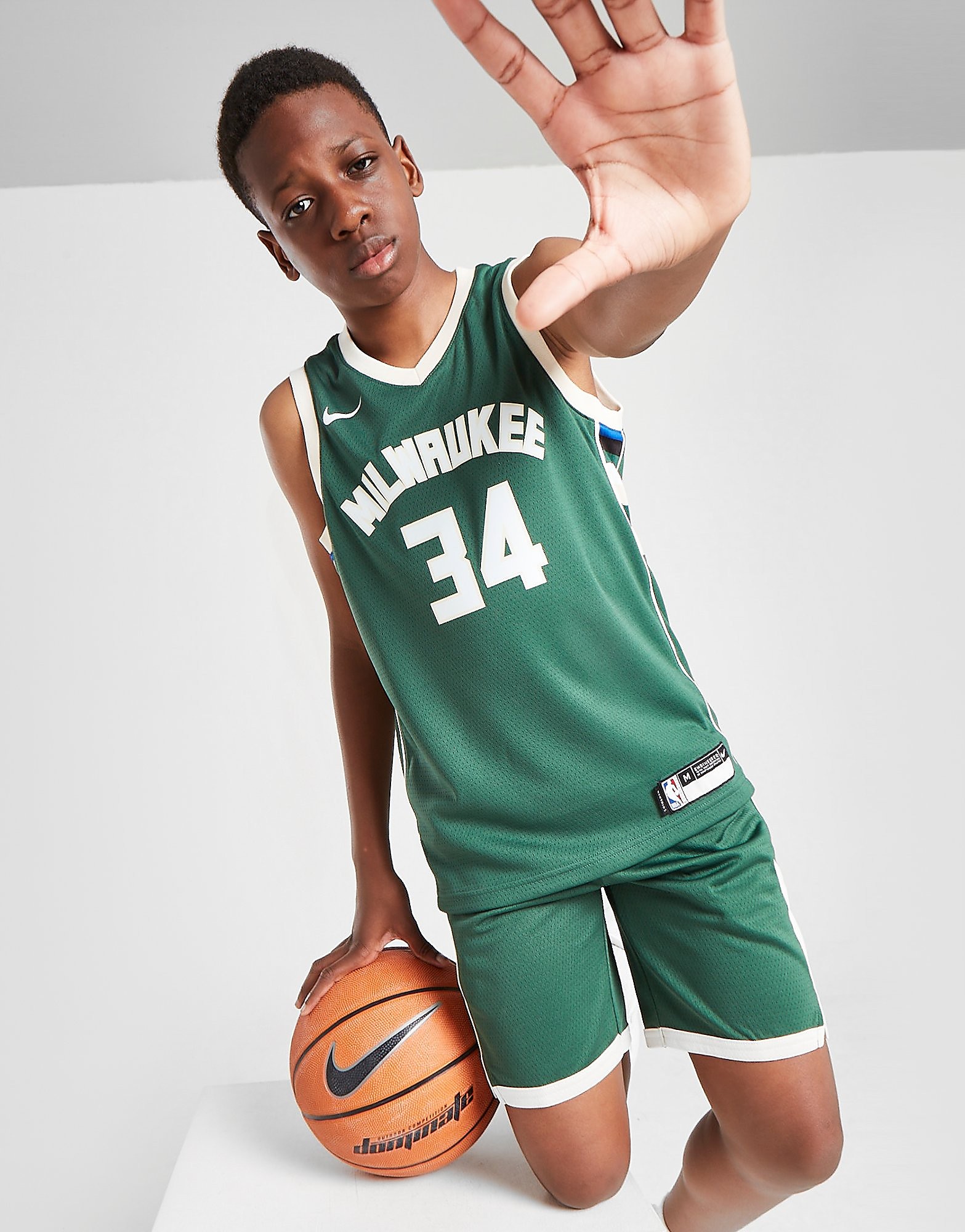 Nike NBA Milwaukee Bucks Jersey Junior - Green - Kids, Green