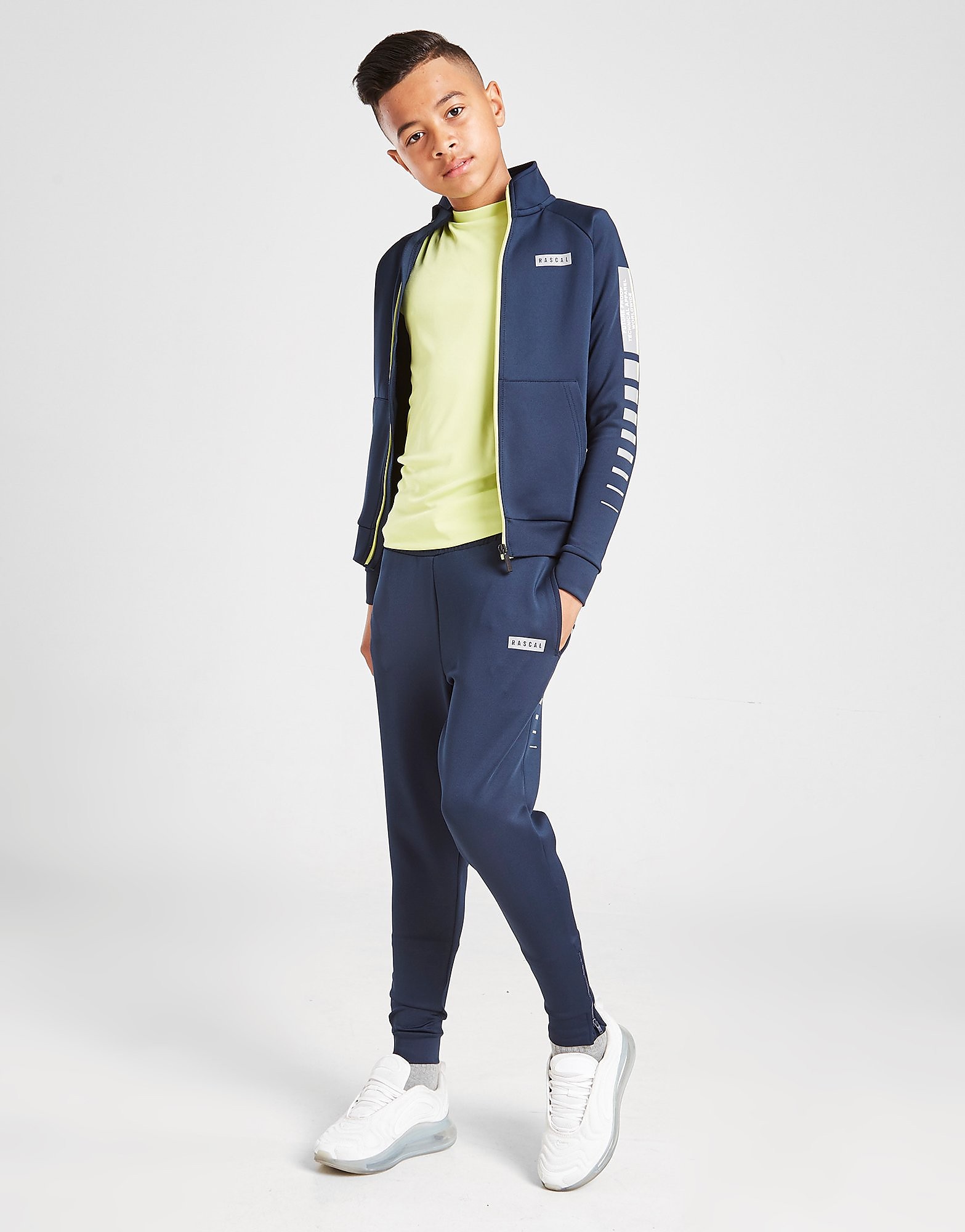 Rascal Pop Linear Poly Track Pants Junior - Navy - Kids, Navy