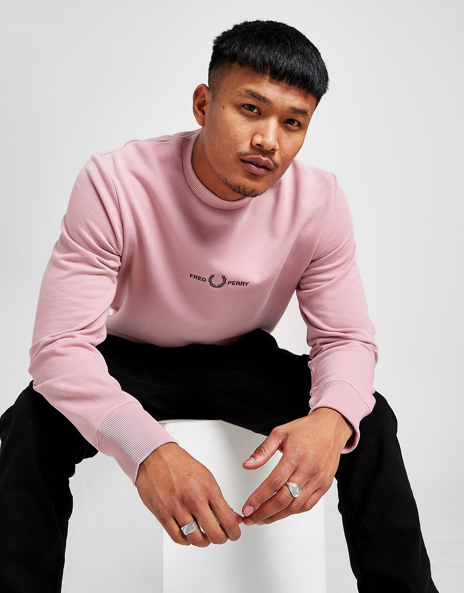 

Fred Perry Central Mini Logo Sweatshirt - Pink - Mens, Pink
