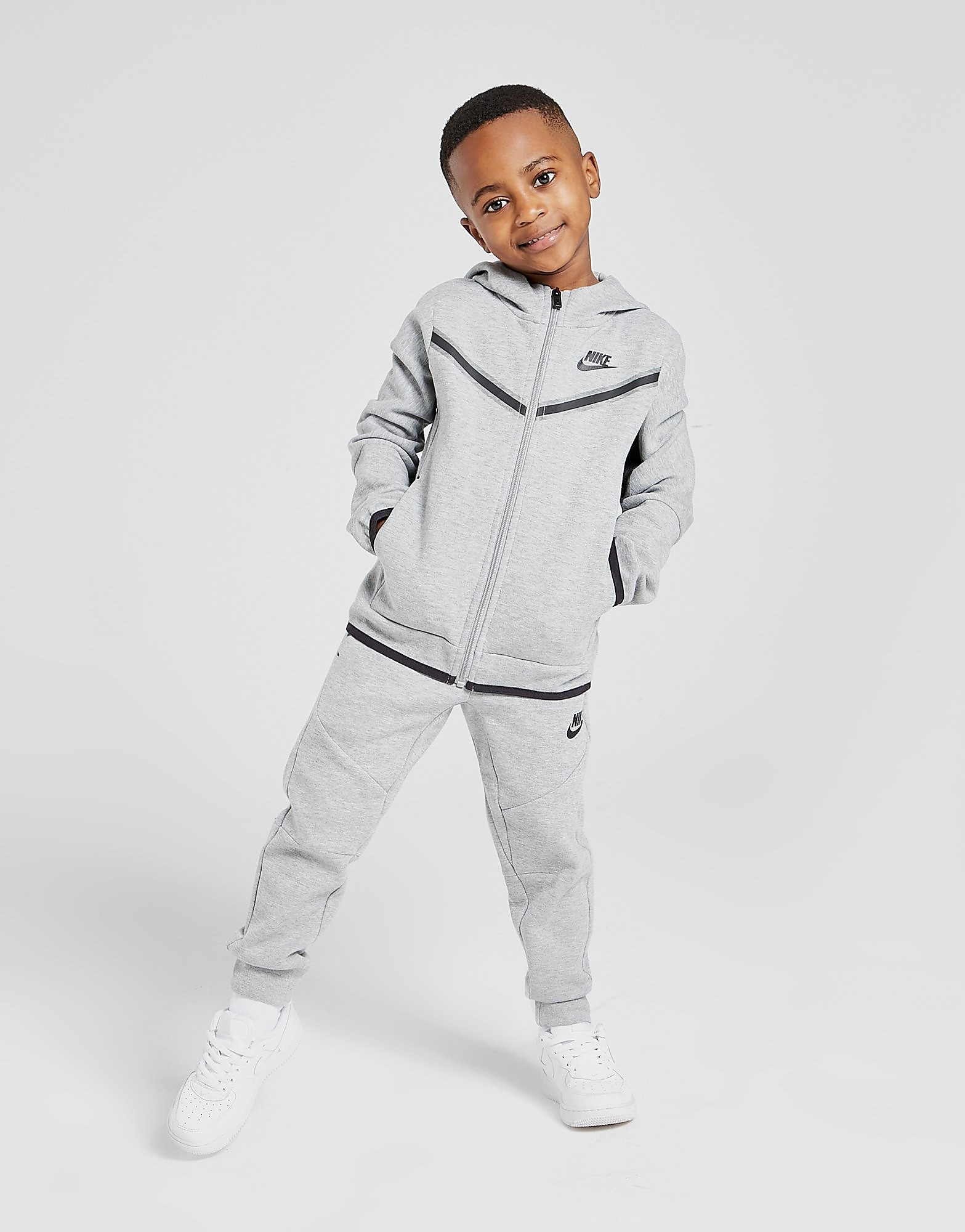 Nike Tech Fleece Full Zip Hoodie Children - Grey - Kids, Grey