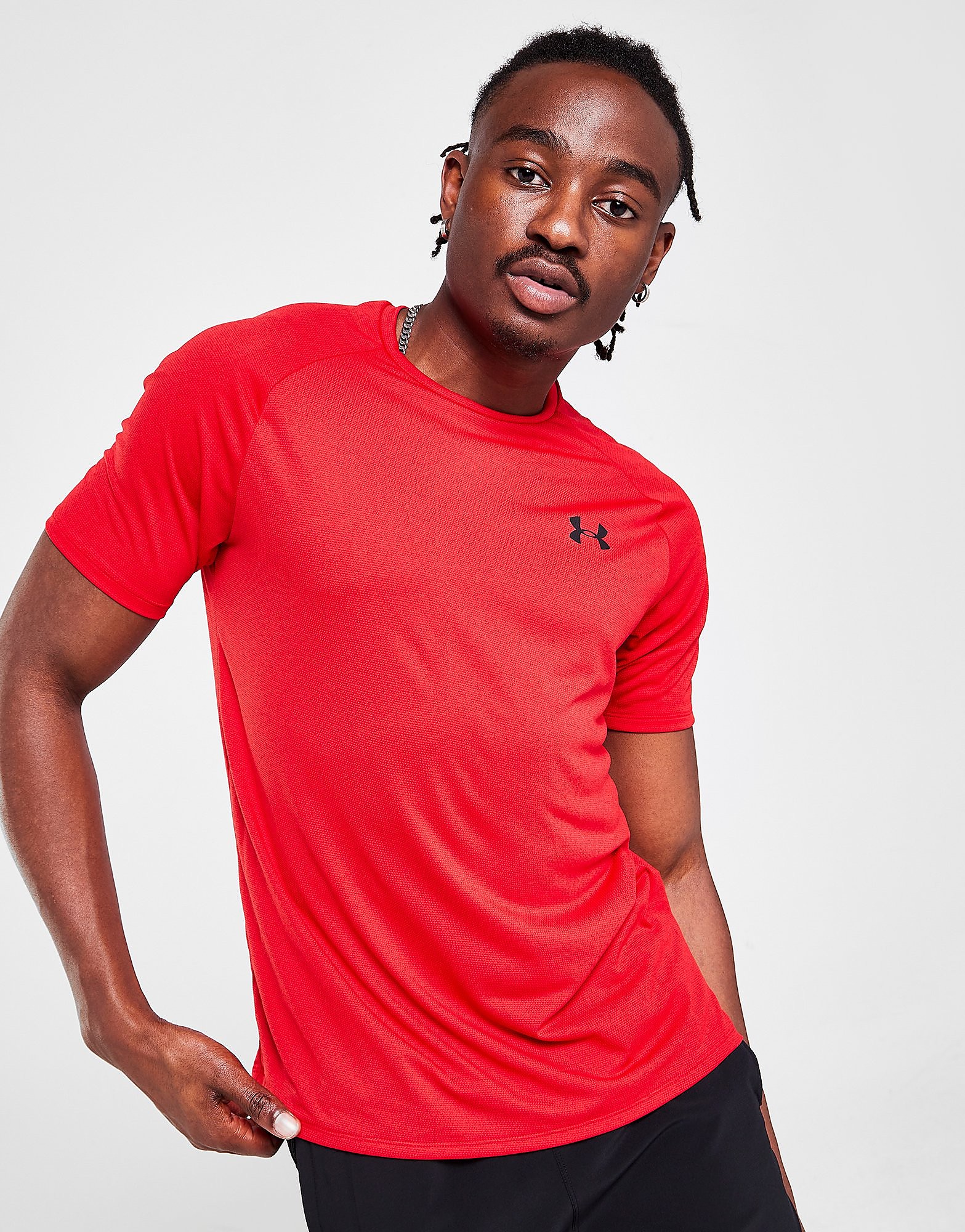 

Under Armour Tech Novelty T-Shirt - Red/Black, Red/Black