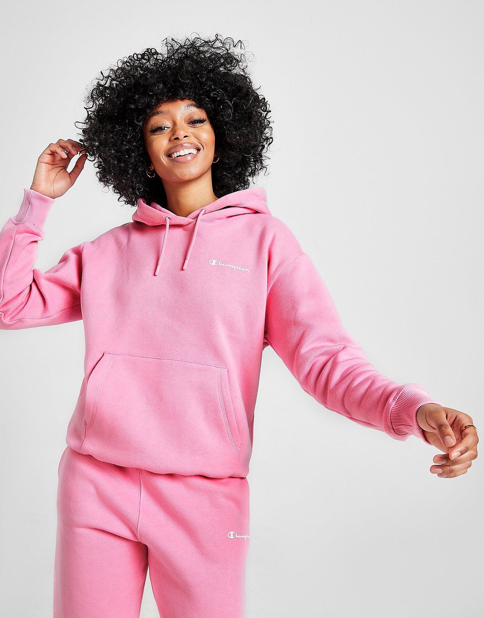 

Champion Core Logo Overhead Hoodie - Only at JD - Pink - Womens, Pink