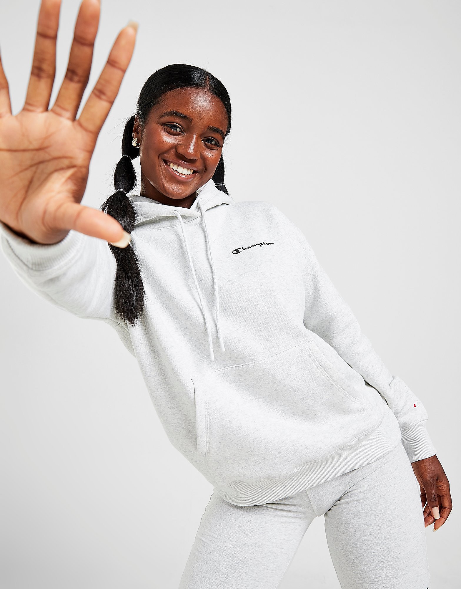 

Champion Core Logo Overhead Hoodie - Only at JD - Grey - Womens, Grey