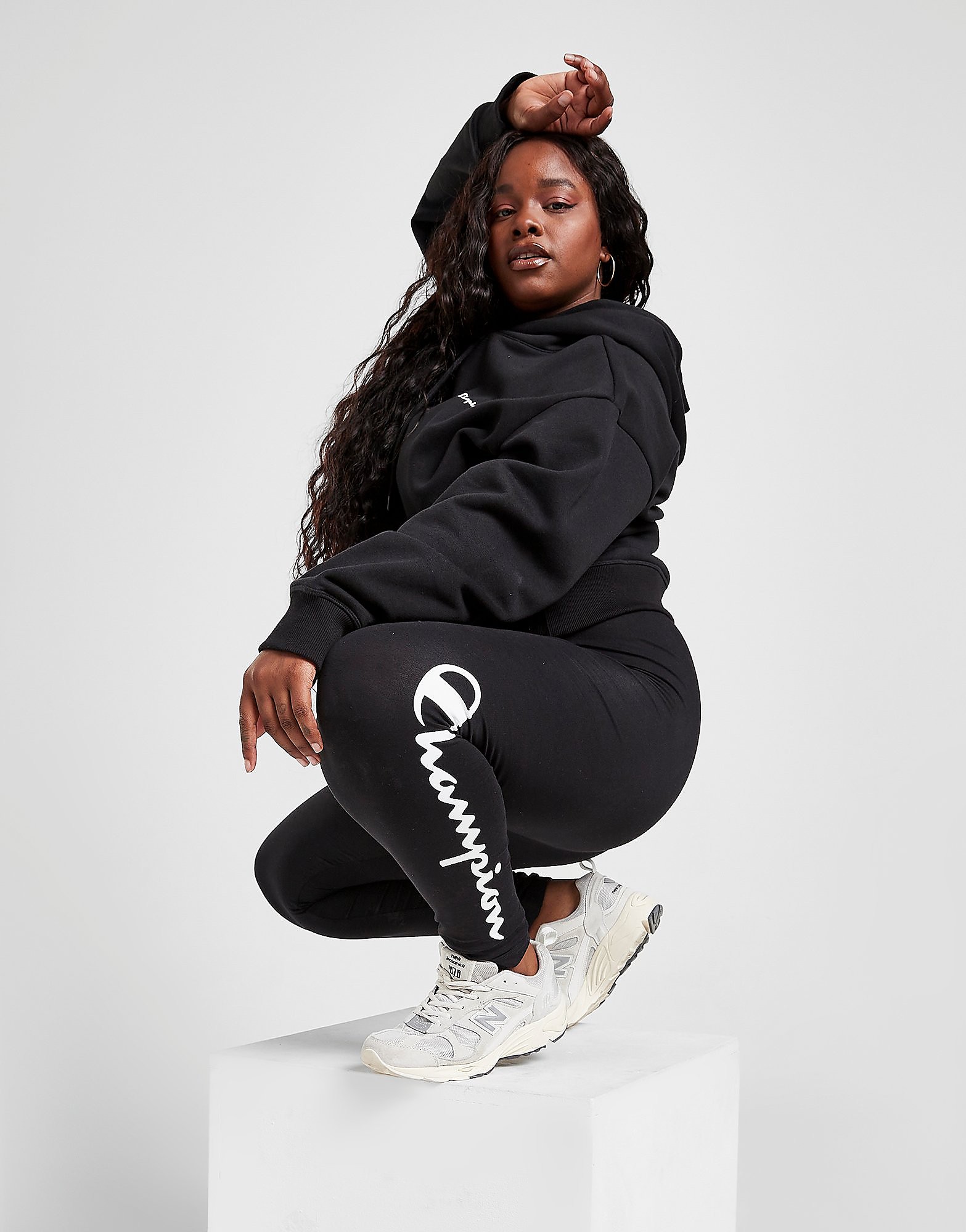 

Champion Script Plus Size Leggings - Black - Womens, Black