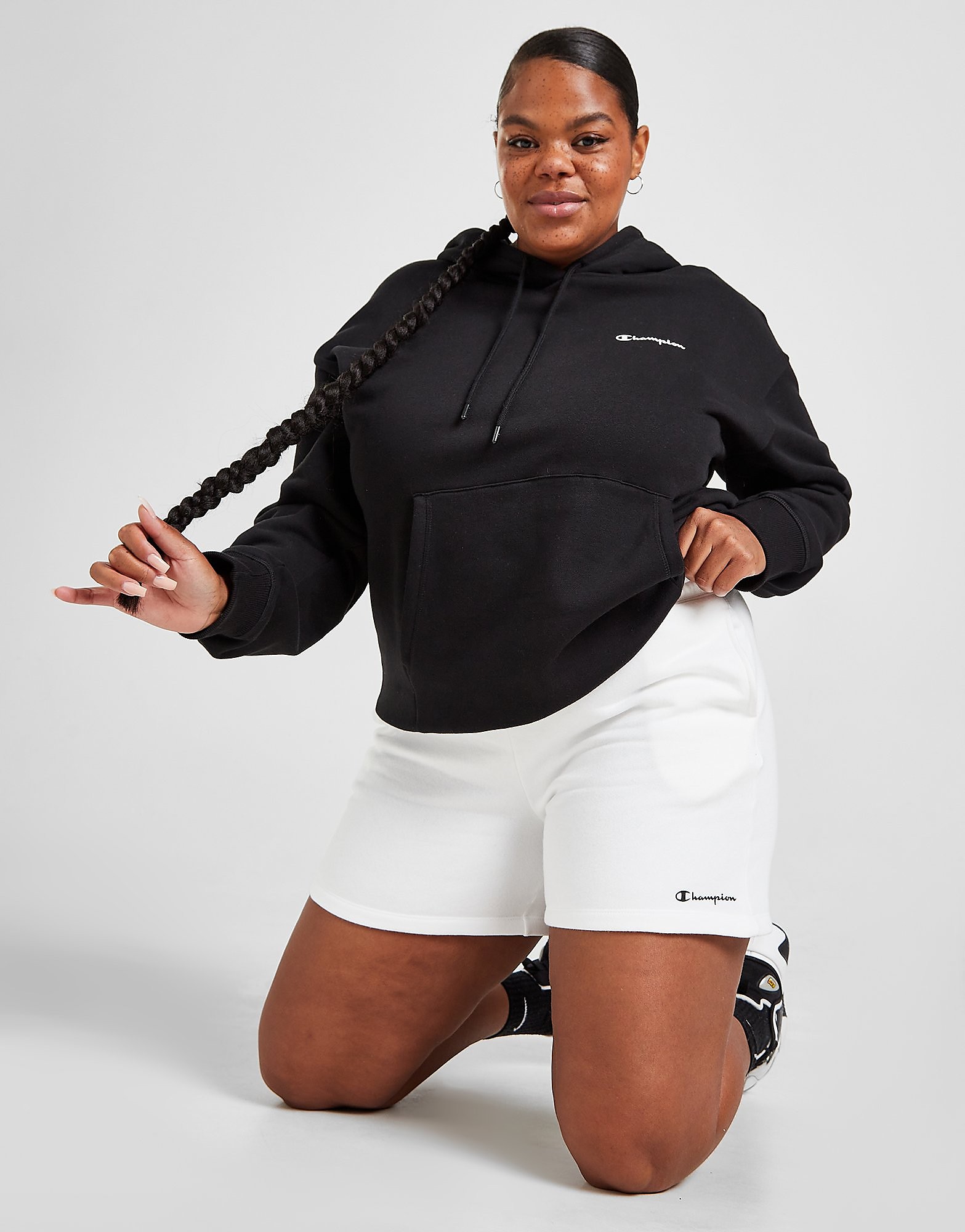 

Champion Core Fleece Plus Size Shorts - Only at JD - White - Womens, White