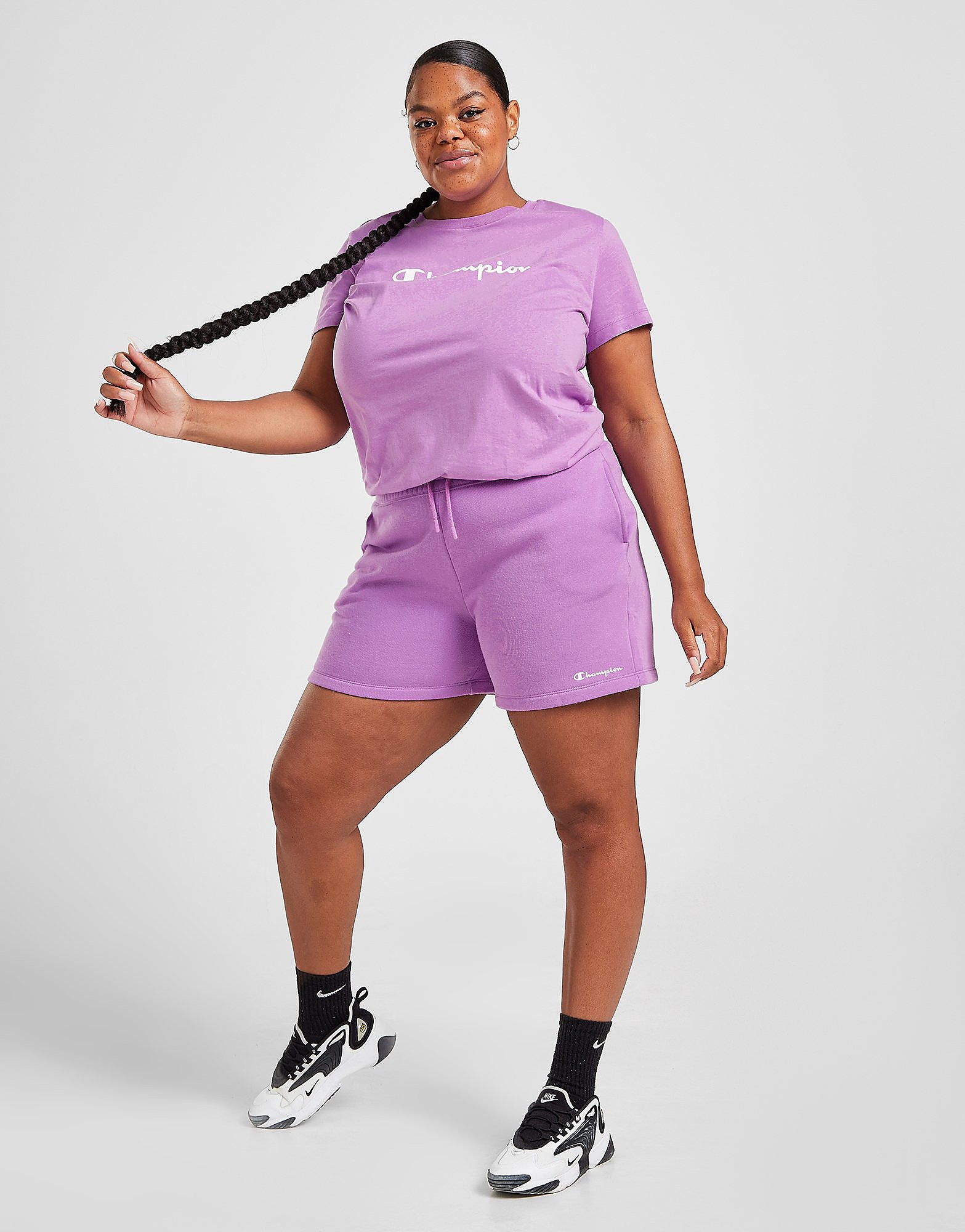 

Champion Core Fleece Plus Size Shorts - Only at JD - Purple - Womens, Purple