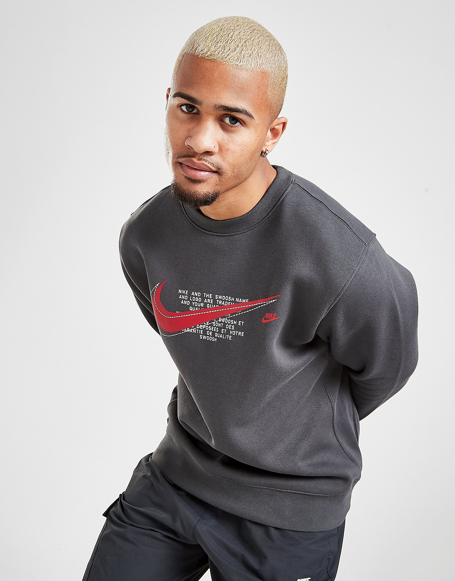 

Nike Court Crew Sweatshirt - Grey - Mens, Grey