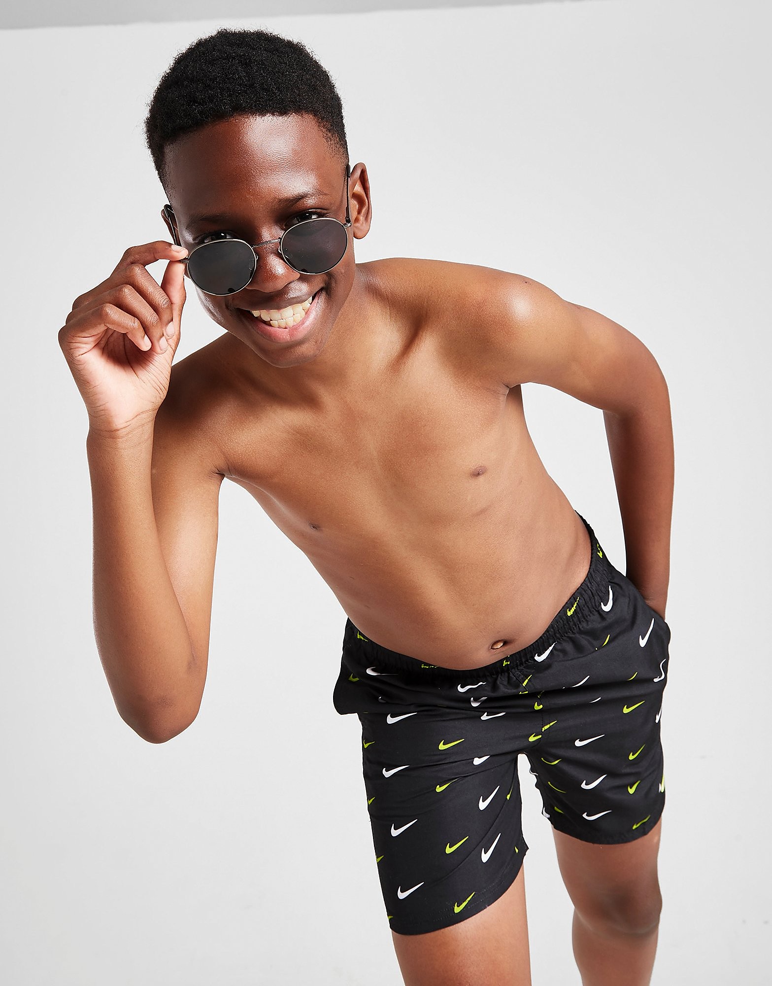 

Nike All Over Print Swim Shorts Junior - Black - Kids, Black