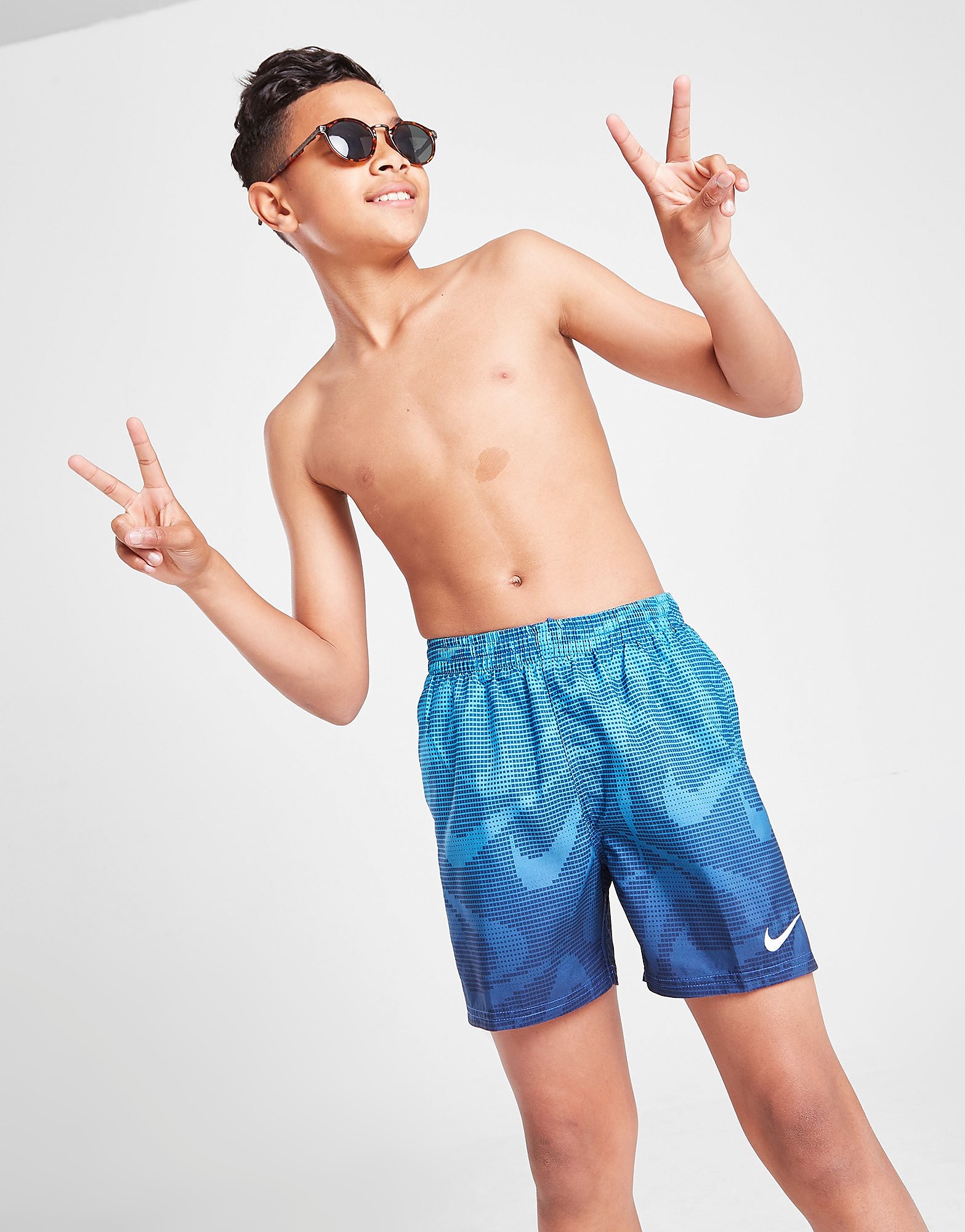 

Nike All Over Print Fade Swim Shorts Junior - Blue - Kids, Blue