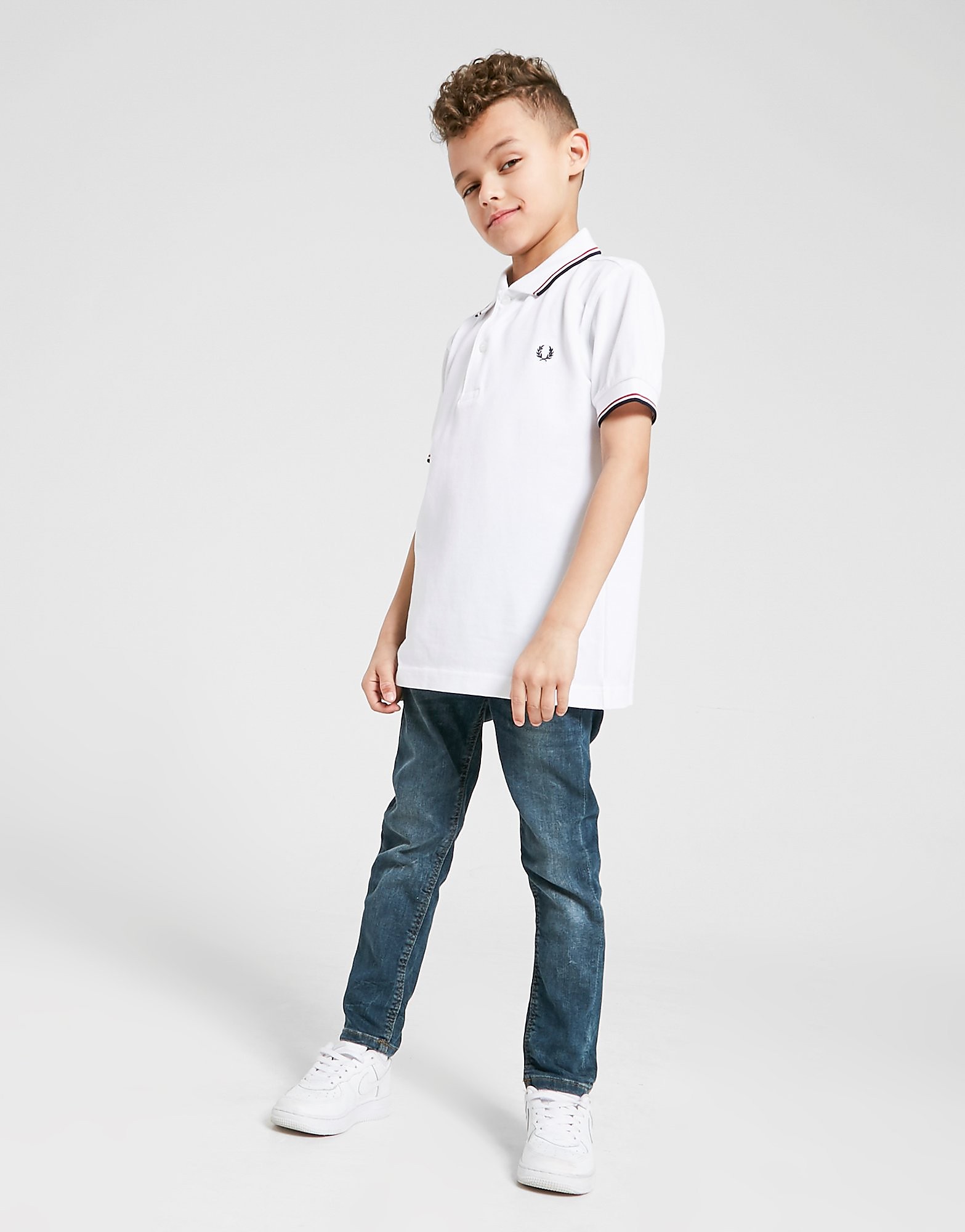 

Fred Perry Twin Tipped Polo Shirt Children - White - Kids, White