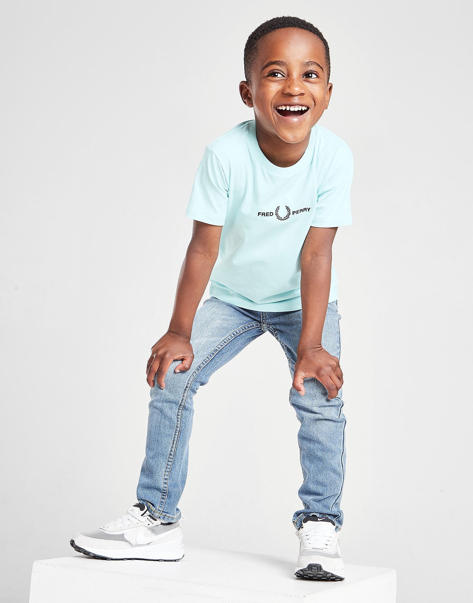 

Fred Perry Central Logo T-Shirt Children - Blue - Kids, Blue