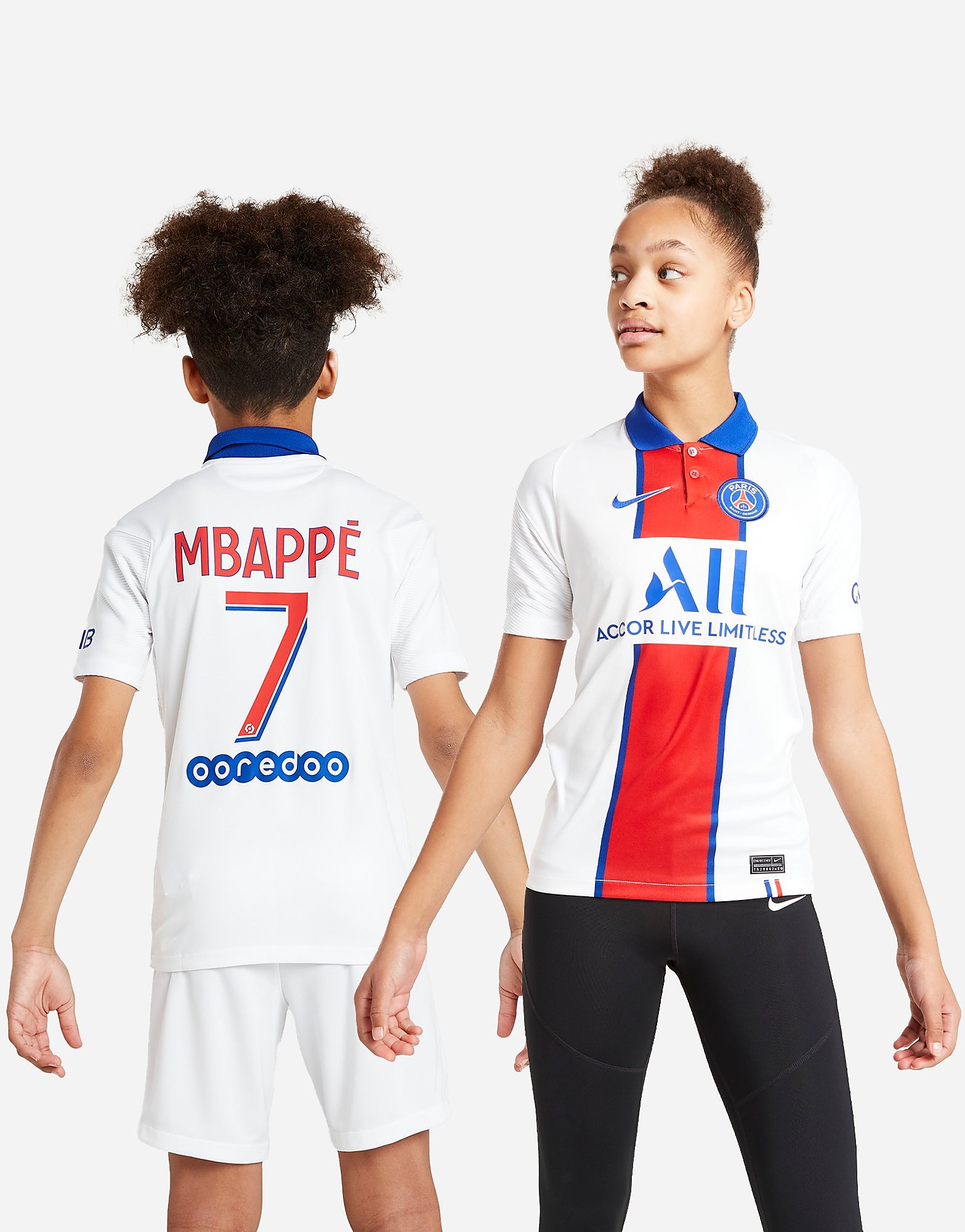 

Nike Paris Saint Germain Mbappe 7 Away Shirt Junior - White - Kids, White
