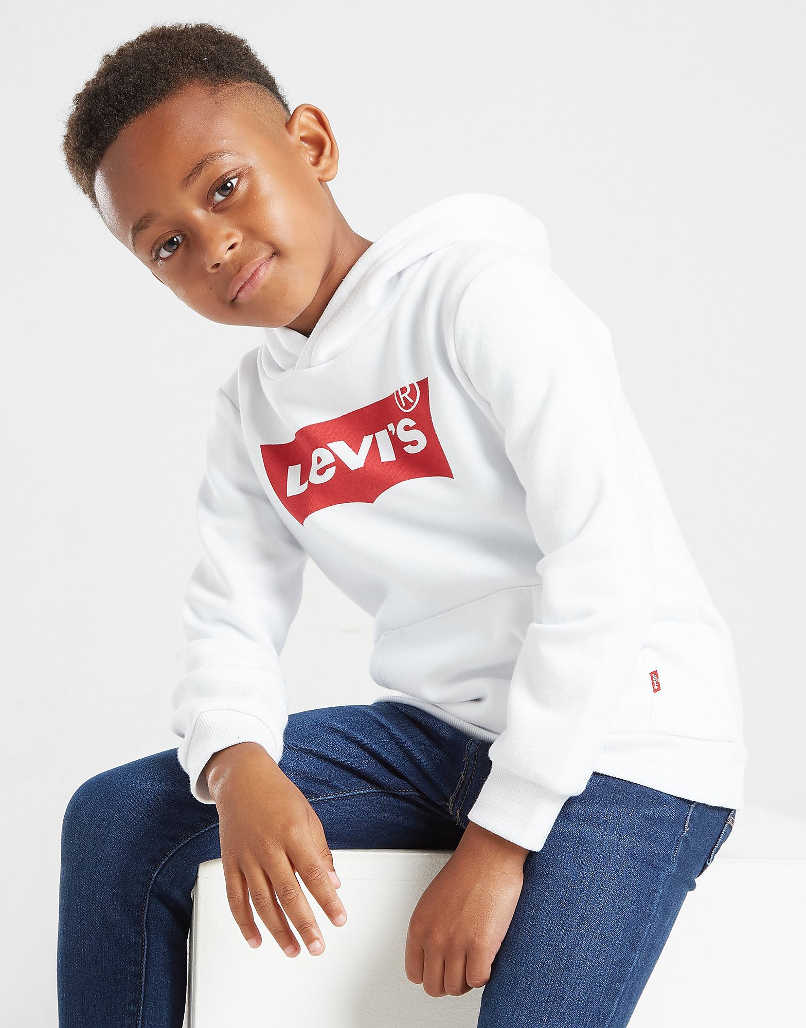 

Levis Batwing Overhead Hoodie Children - White - Kids, White