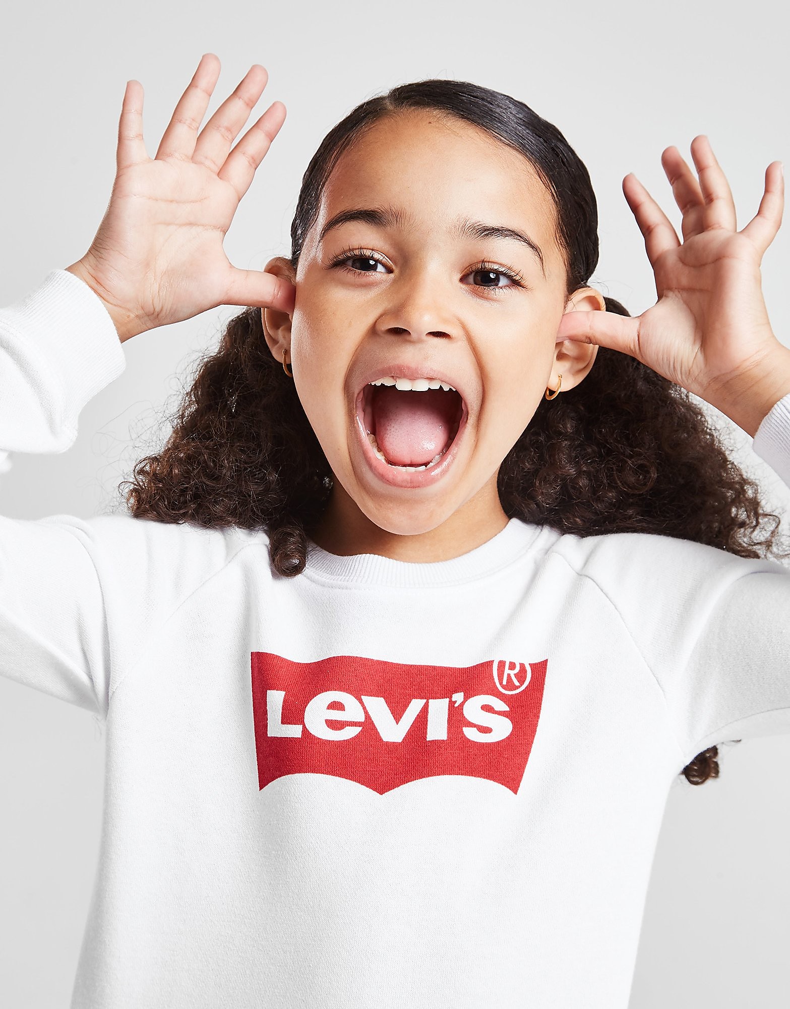 

Levis Girls' Batwing Crew Sweatshirt Children - White - Kids, White