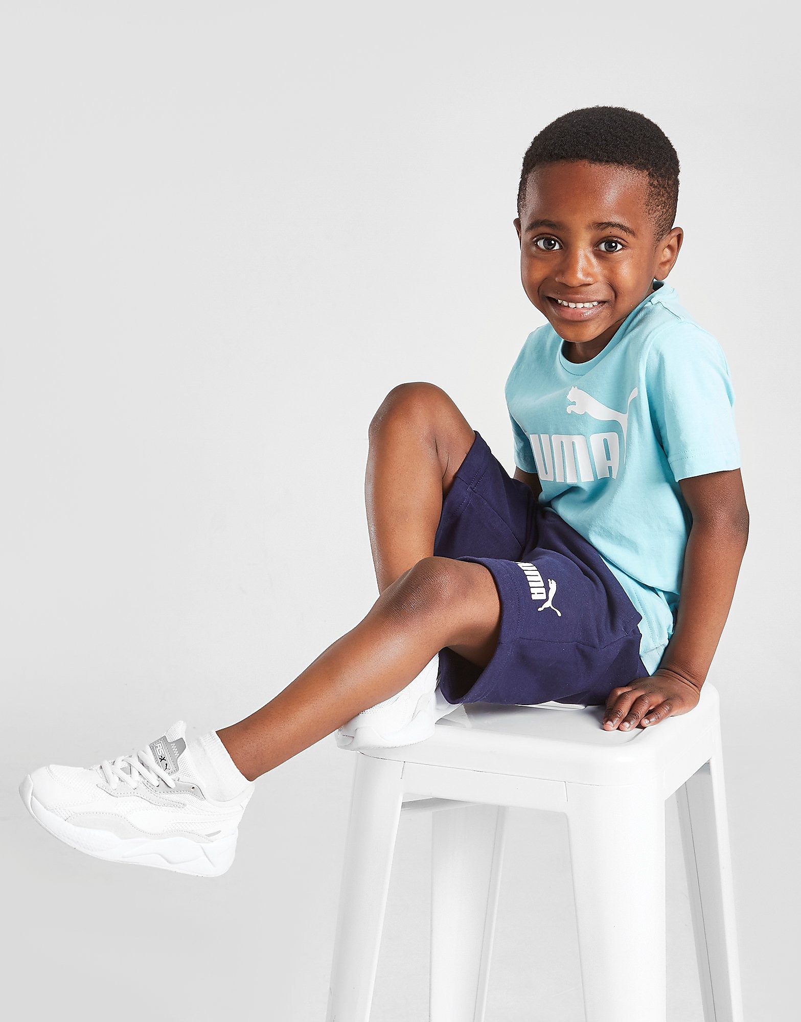 

Puma Essential Logo T-Shirt/Shorts Set Children - Only at JD - Blue - Kids, Blue