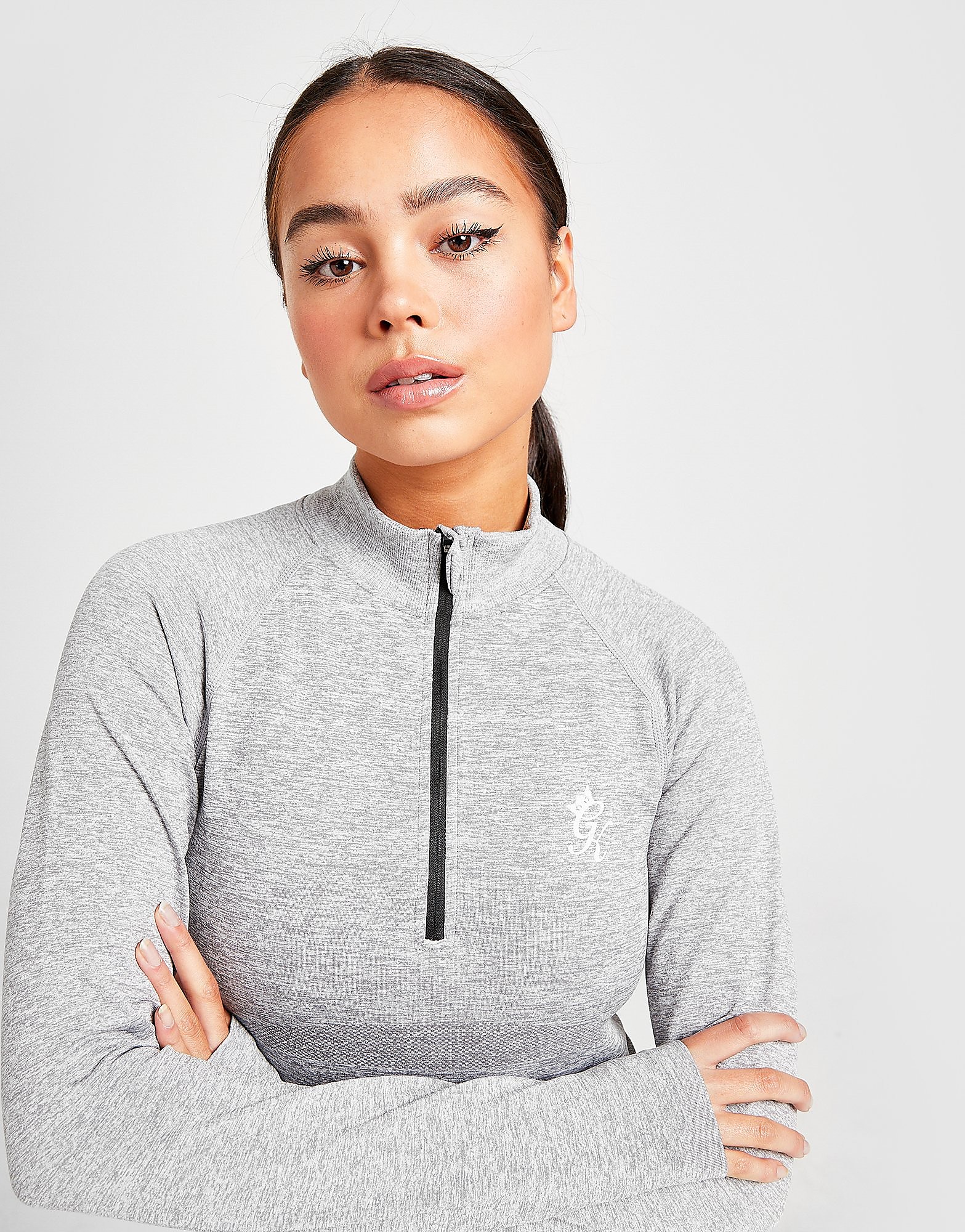 

Gym King Sport Energy 1/4 Zip Funnel Top - Grey - Womens, Grey