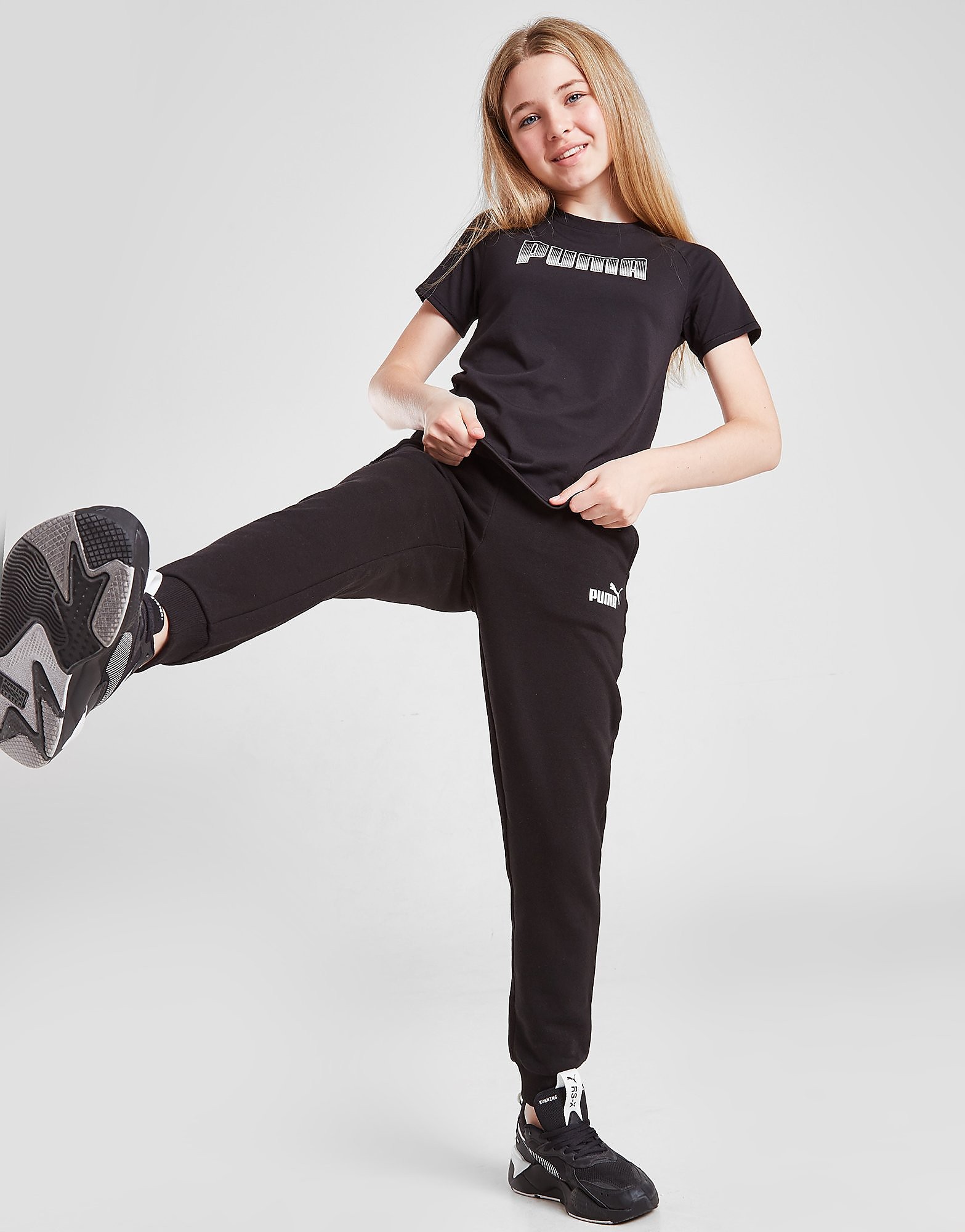 

Puma Girls' Essential Fleece Joggers Junior - Black - Kids, Black