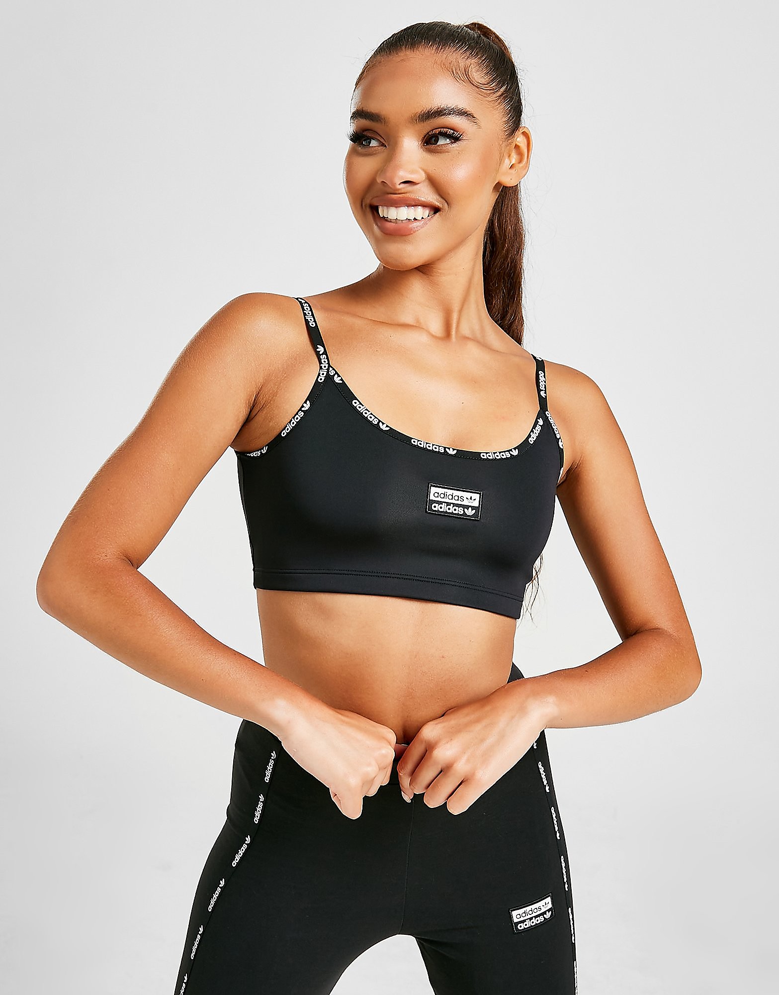 

adidas Originals Micro Tape Bralette - Only at JD - BLACK - Womens, BLACK