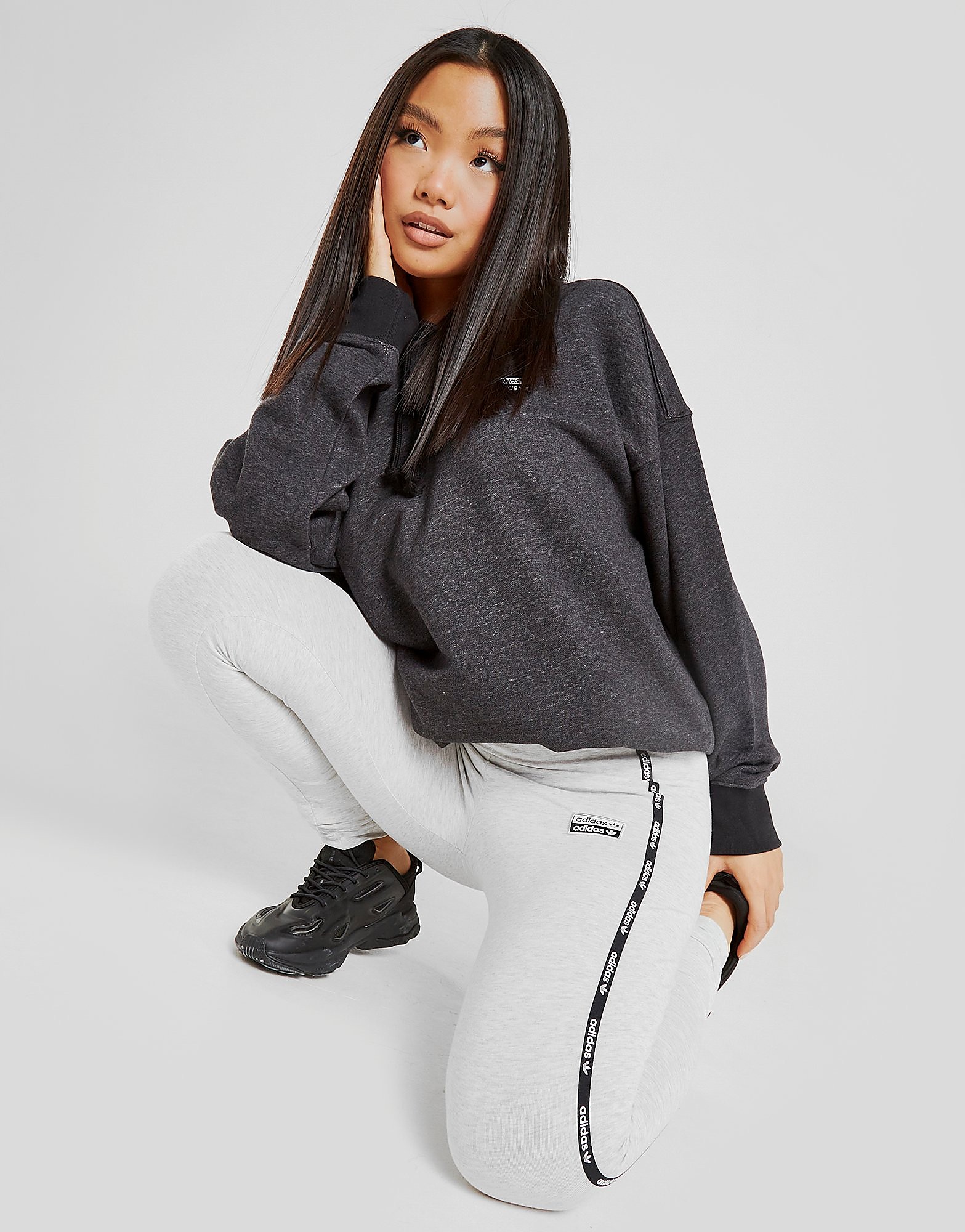 

adidas Originals Micro Tape Leggings - Grey - Womens, Grey