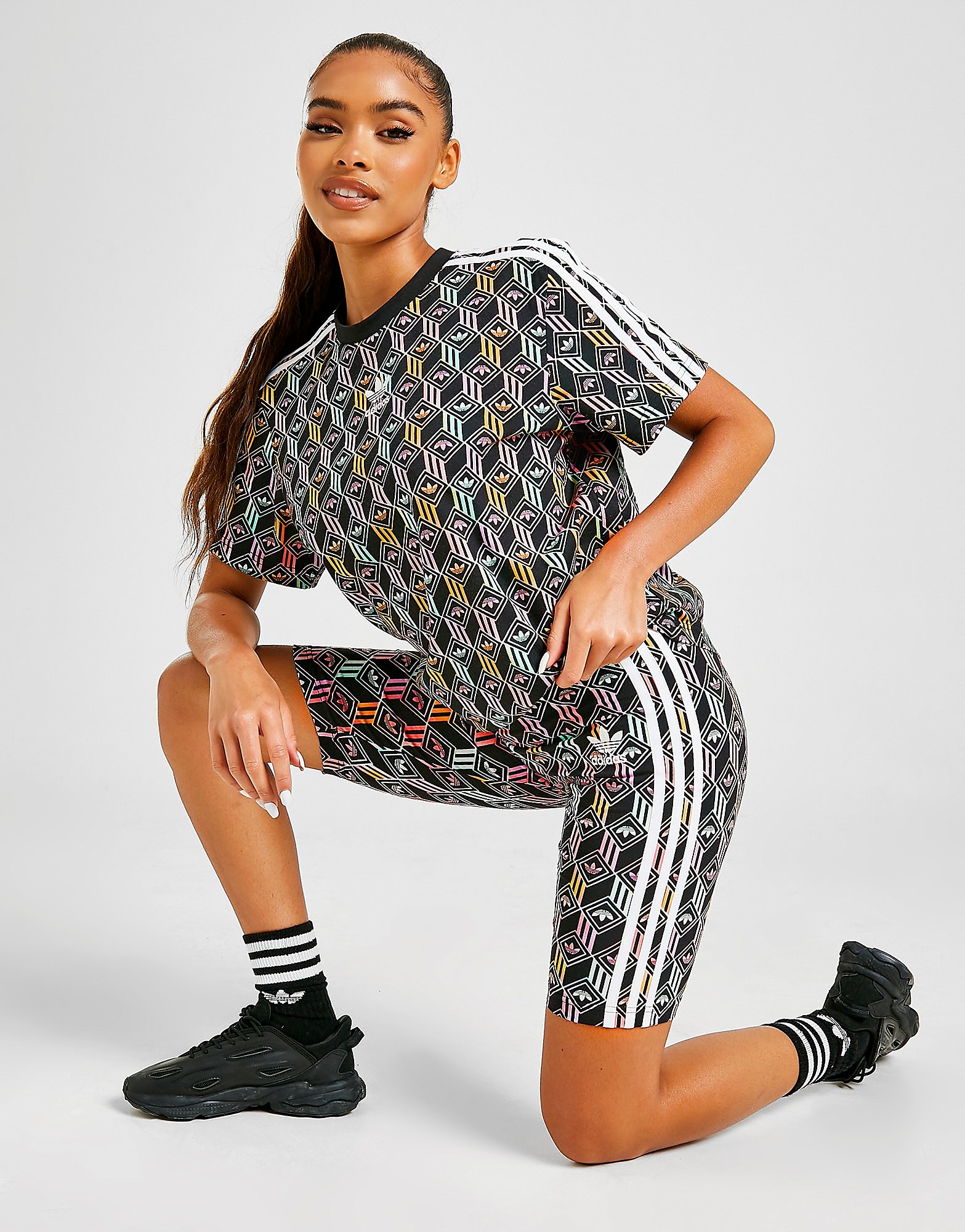

adidas Originals Monogram Cycle Shorts - Only at JD - Black - Womens, Black