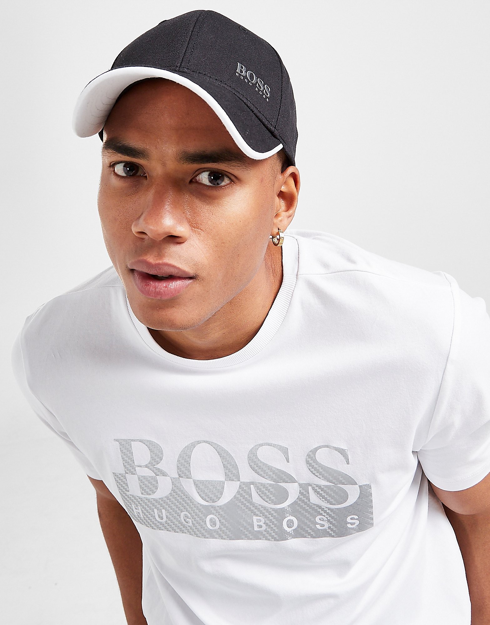 

BOSS Logo Cap - Black - Mens, Black