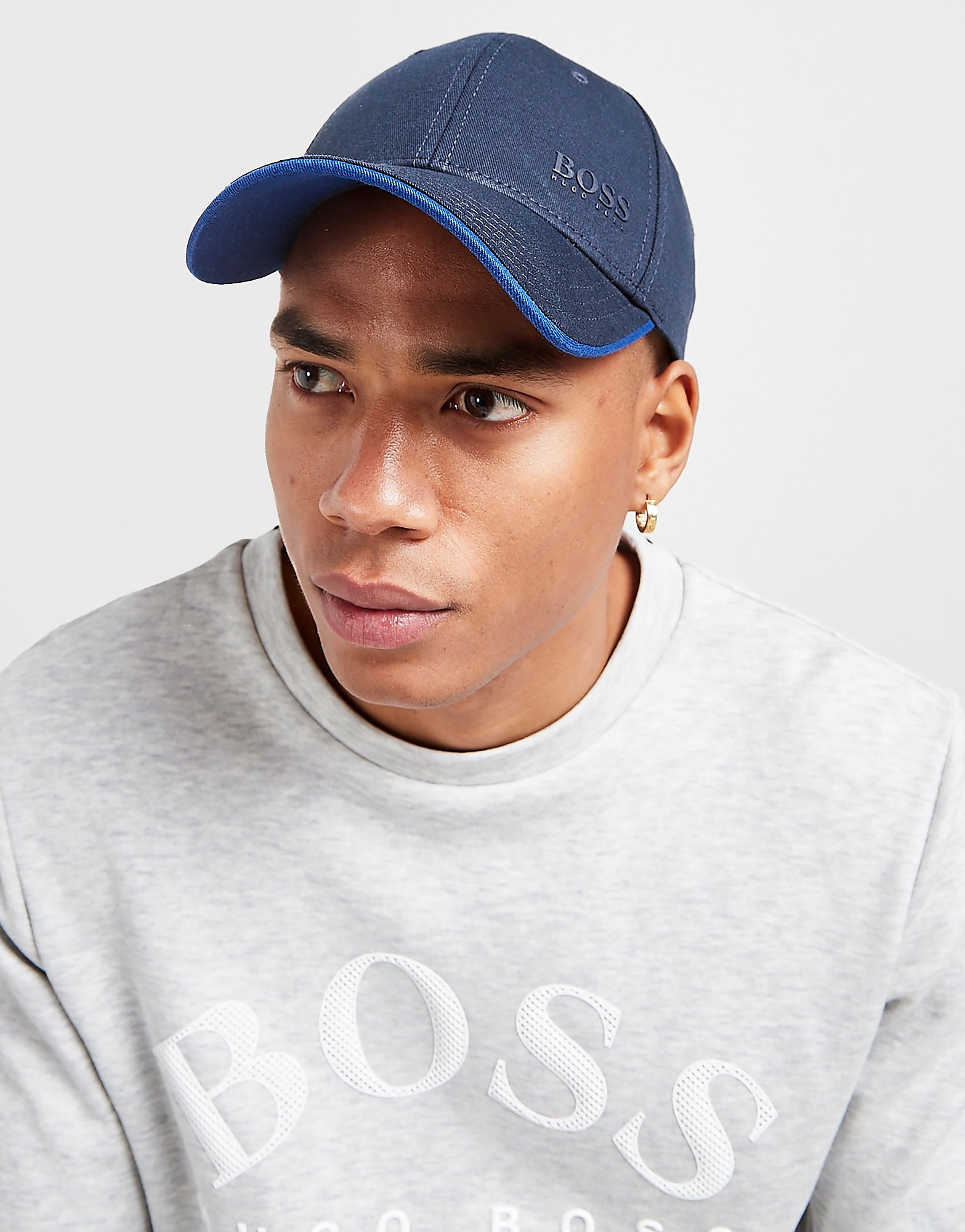 

BOSS Logo Cap - Blue - Mens, Blue