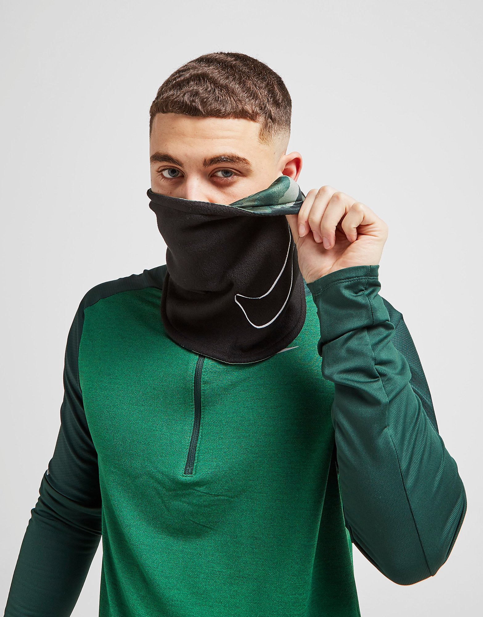 

Nike Reversible Neck Warmer - Black/Green - Womens, Black/Green