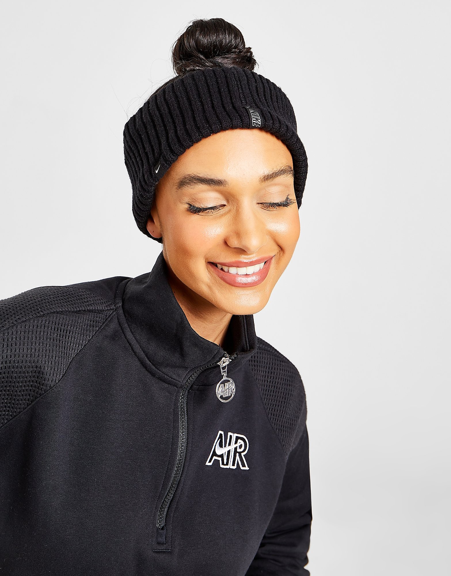 

Nike Knit Wide Headband - Black - Womens, Black
