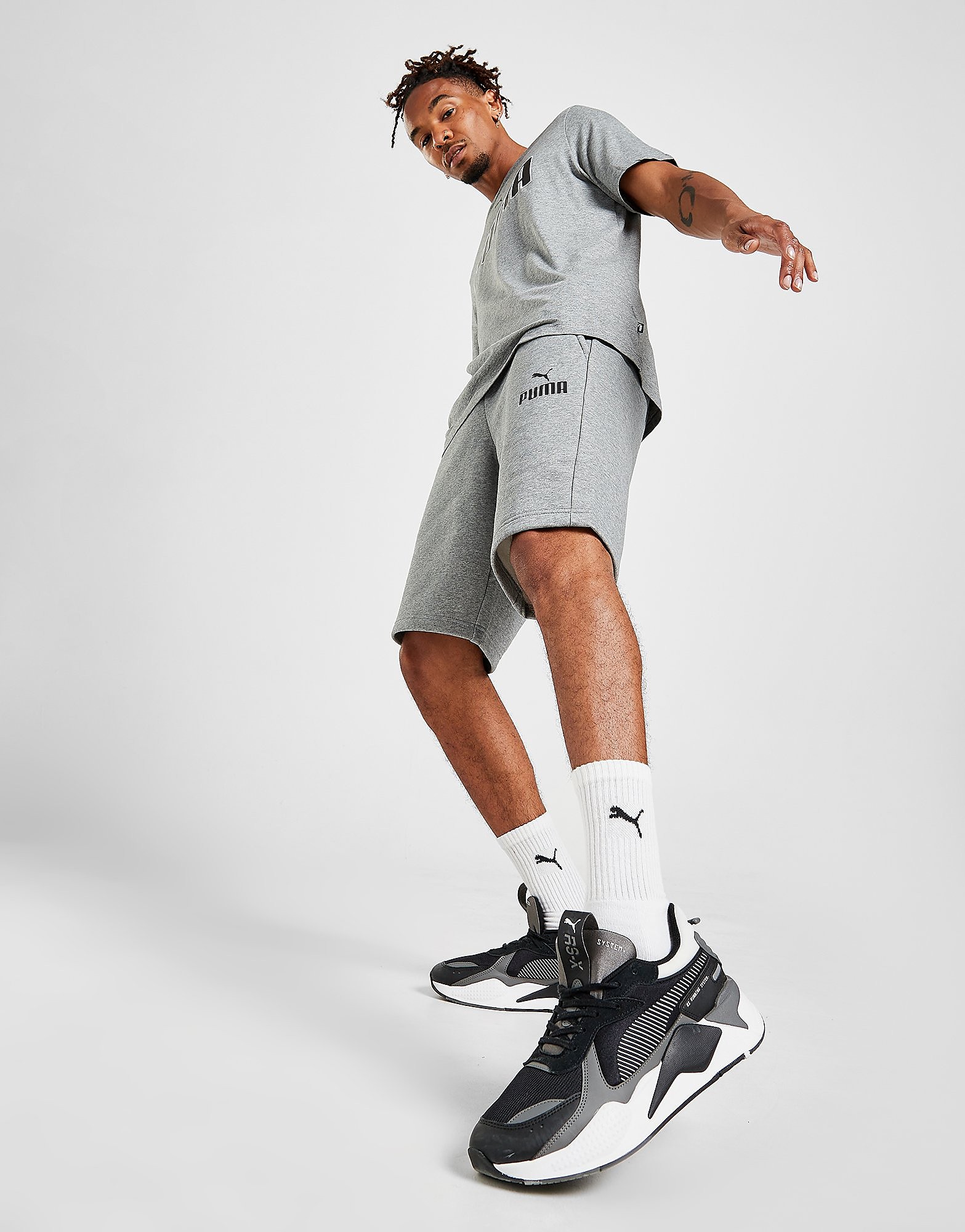 

Puma New Logo Shorts - Only at JD - Grey - Mens, Grey
