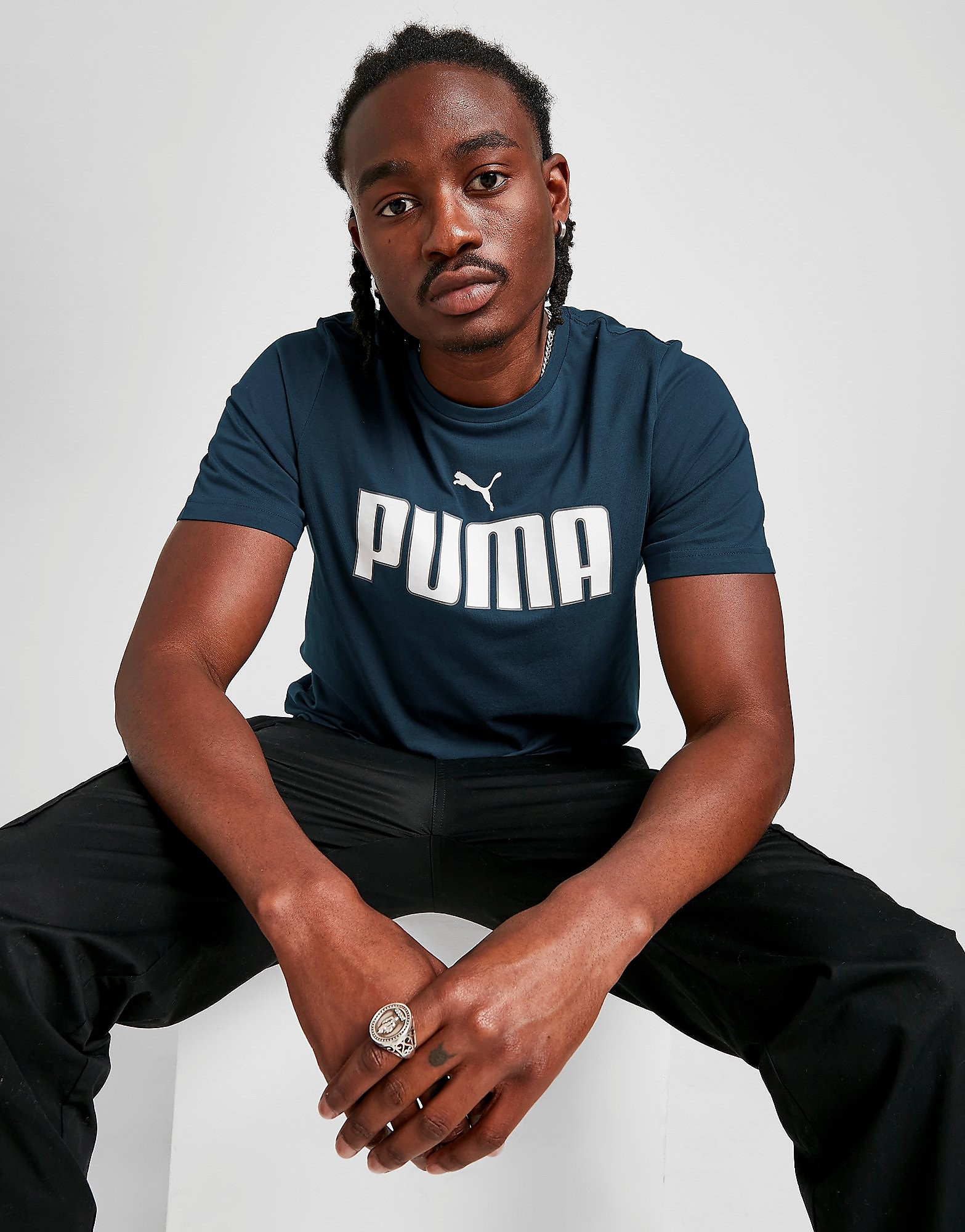 

Puma New Logo T-Shirt - Only at JD - Blue - Mens, Blue