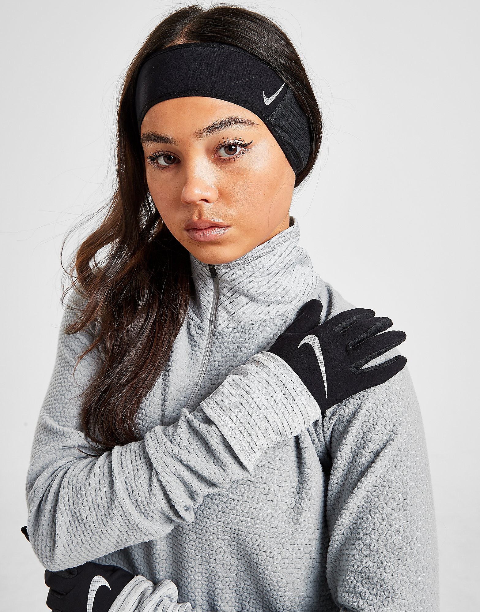 

Nike Essential Running Headband & Gloves Set - Black - Womens, Black