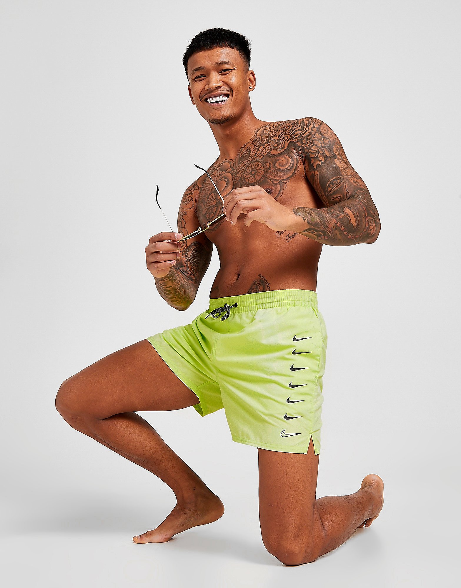

Nike Stack Swoosh Swim Shorts - Only at JD - Green - Mens, Green
