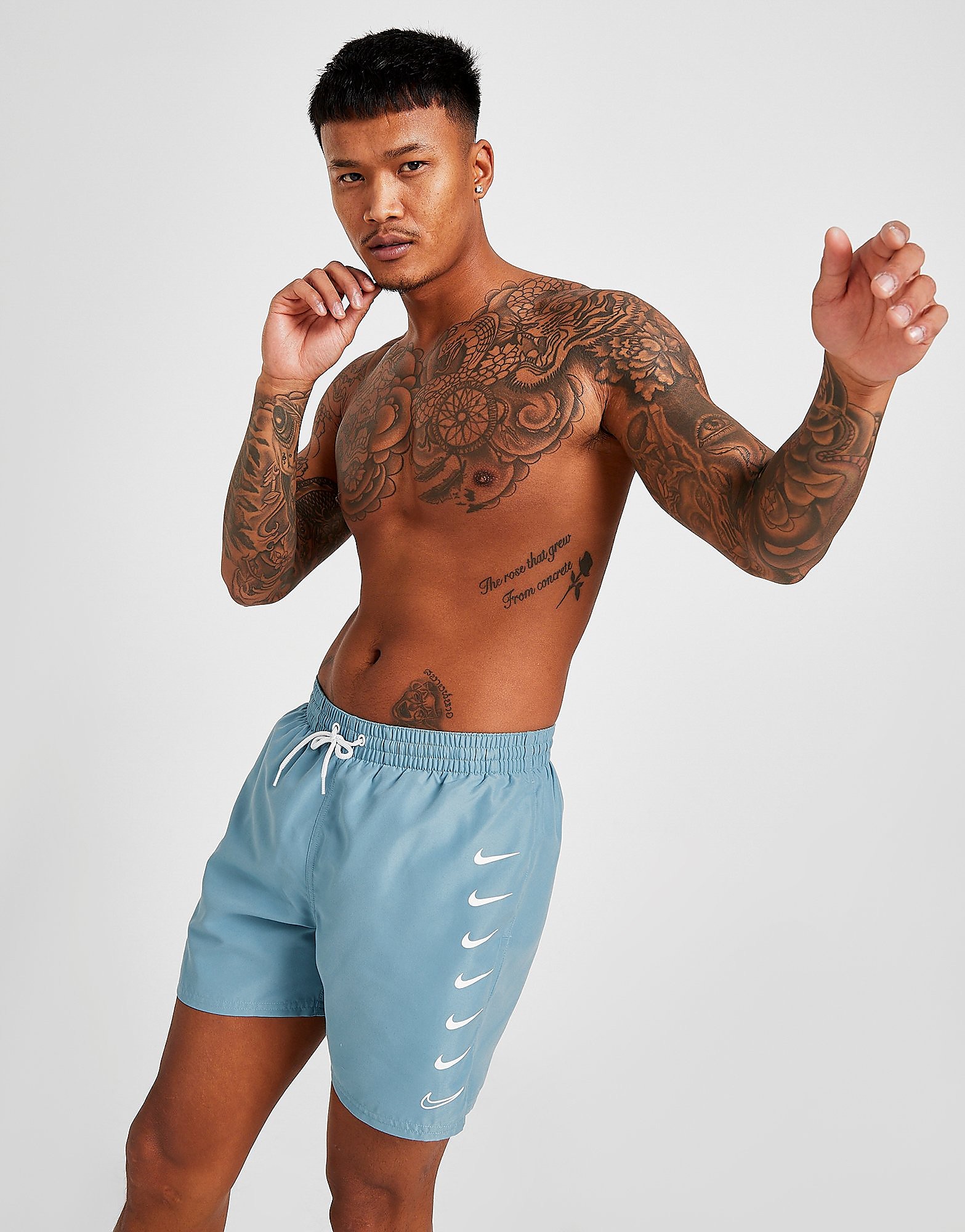 

Nike Stack Swoosh Swim Shorts - Blue - Mens, Blue