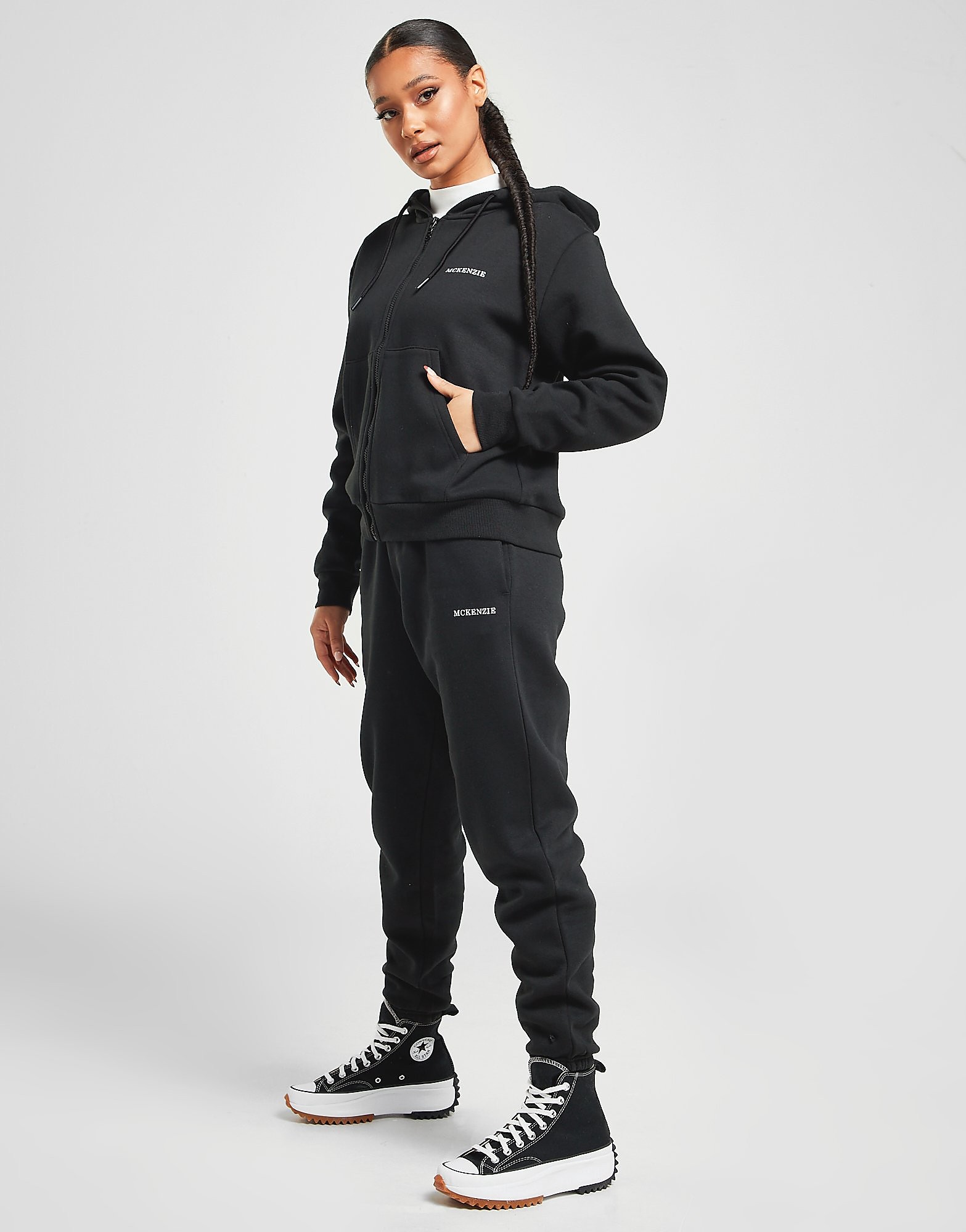 

McKenzie Full Zip Hooded Tracksuit - Only at JD - Black - Womens, Black