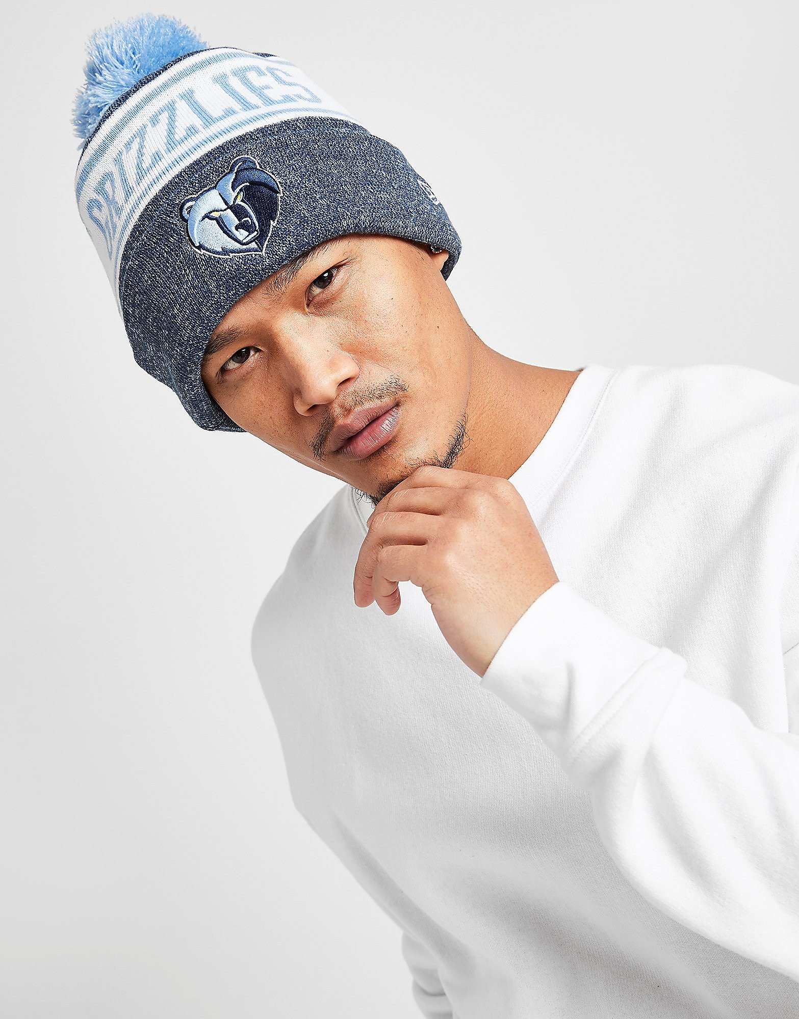 

New Era NBA Memphis Grizzlies Pom Beanie Hat - Only at JD - Blue - Womens, Blue