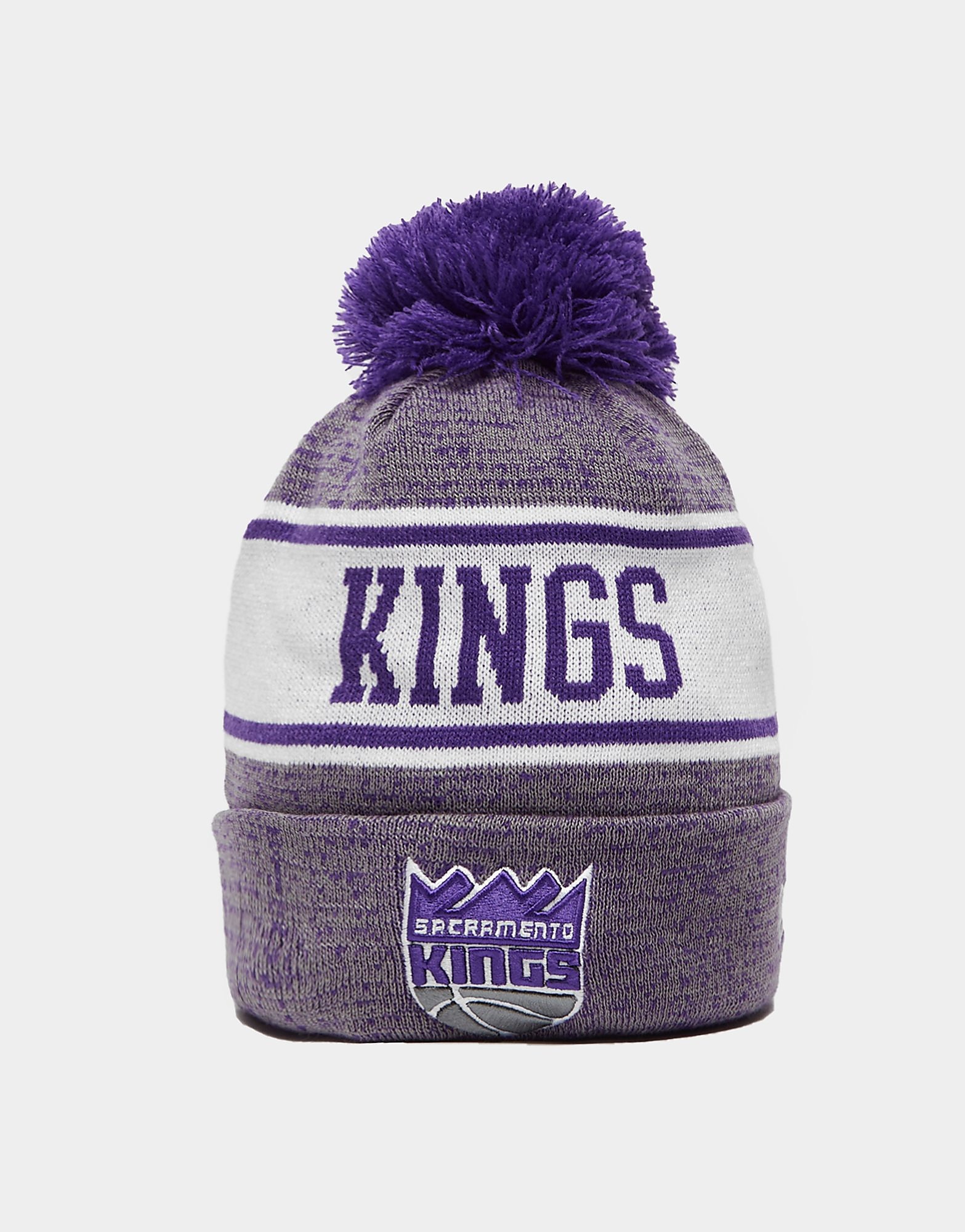 

New Era NBA Sacramento Kings Pom Beanie Hat - Only at JD - Purple - Womens, Purple