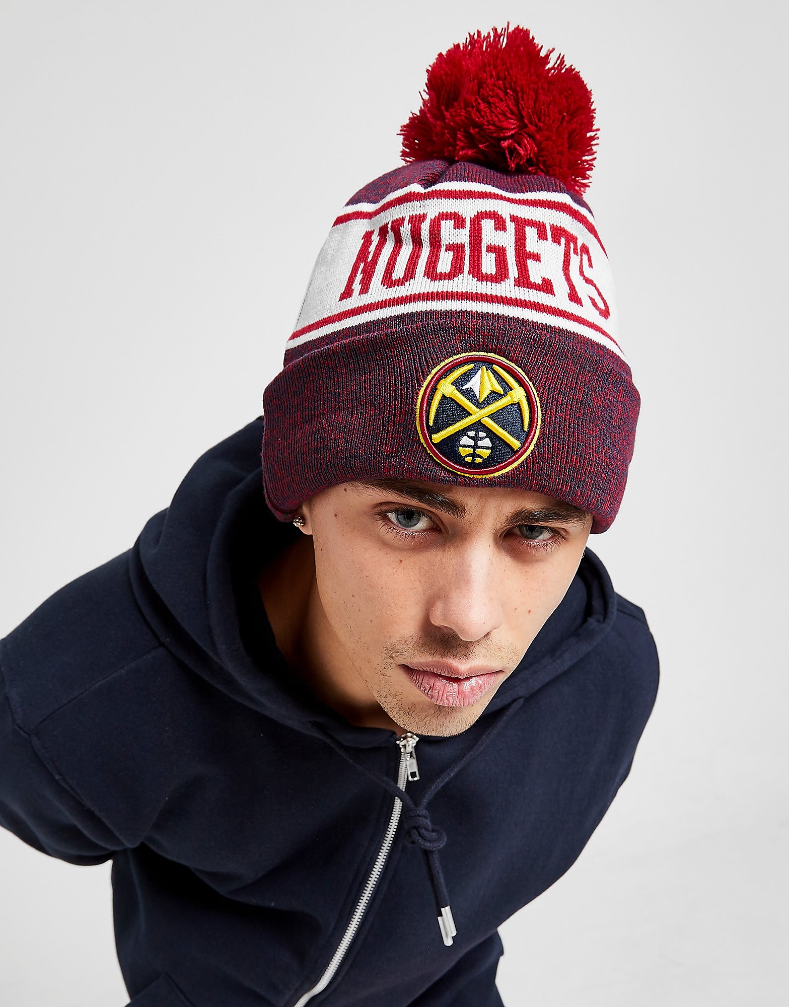 

New Era NBA Denver Nuggets Pom Beanie Hat - Only at JD - Red - Womens, Red