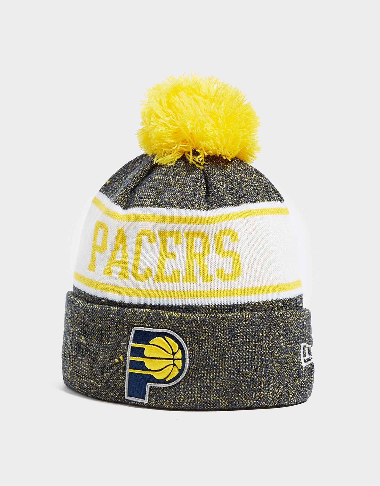 

New Era NBA Indiana Pacers Pom Beanie Hat - Only at JD - Blue/Yellow - Womens, Blue/Yellow