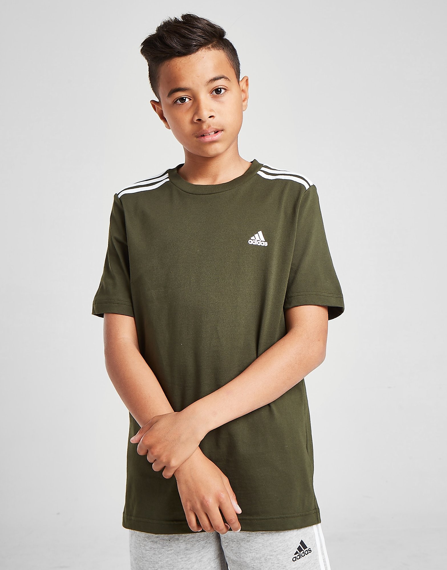 

adidas 3-Stripes Sport T-Shirt Junior - Green - Kids, Green
