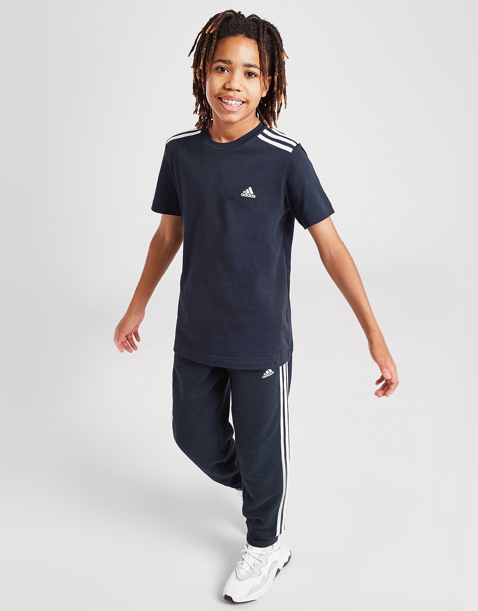 

adidas 3-Stripes Sport T-Shirt Junior - Blue - Kids, Blue