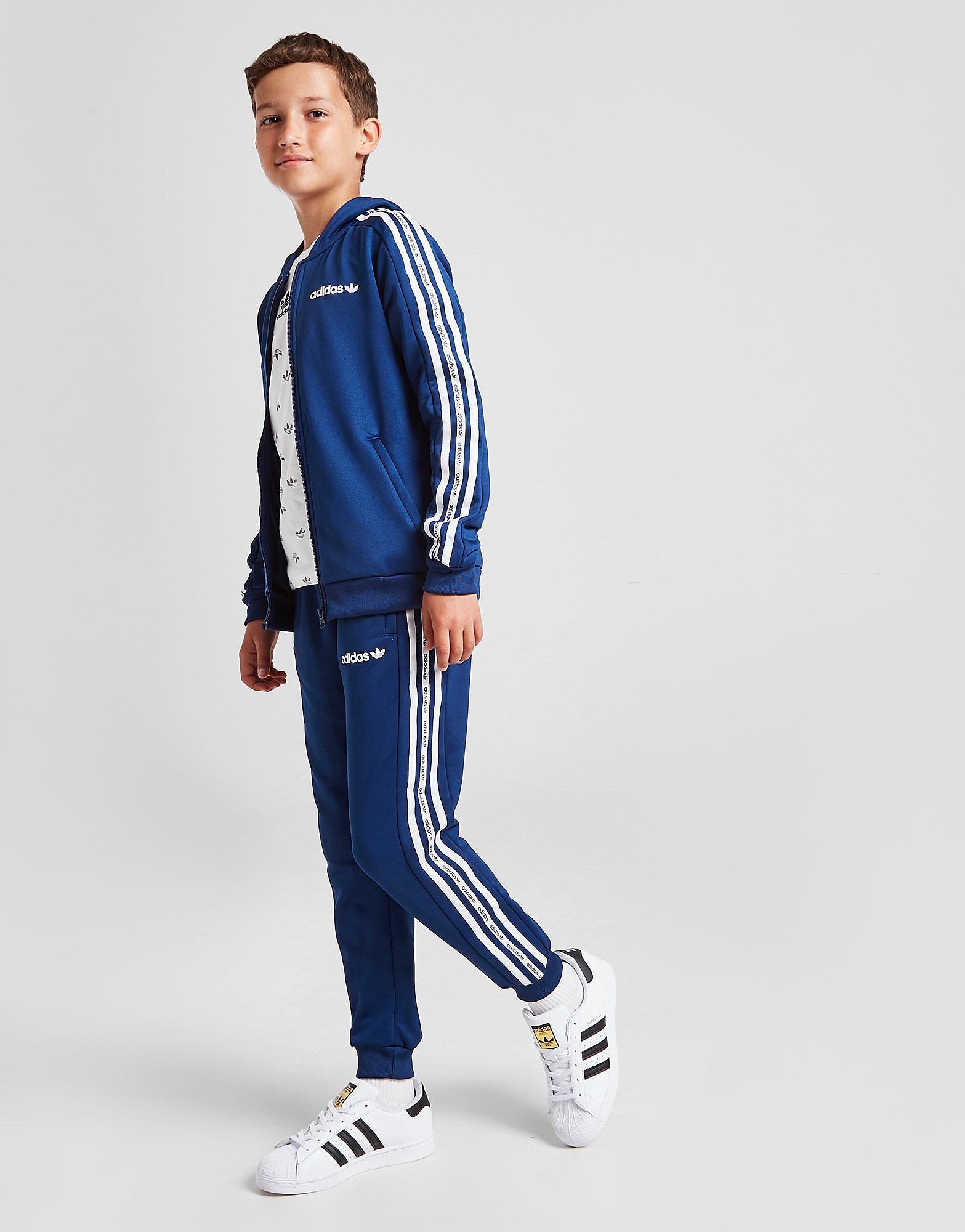 

adidas Originals 3-Stripes Tape Poly Track Pants Junior - Blue - Kids, Blue