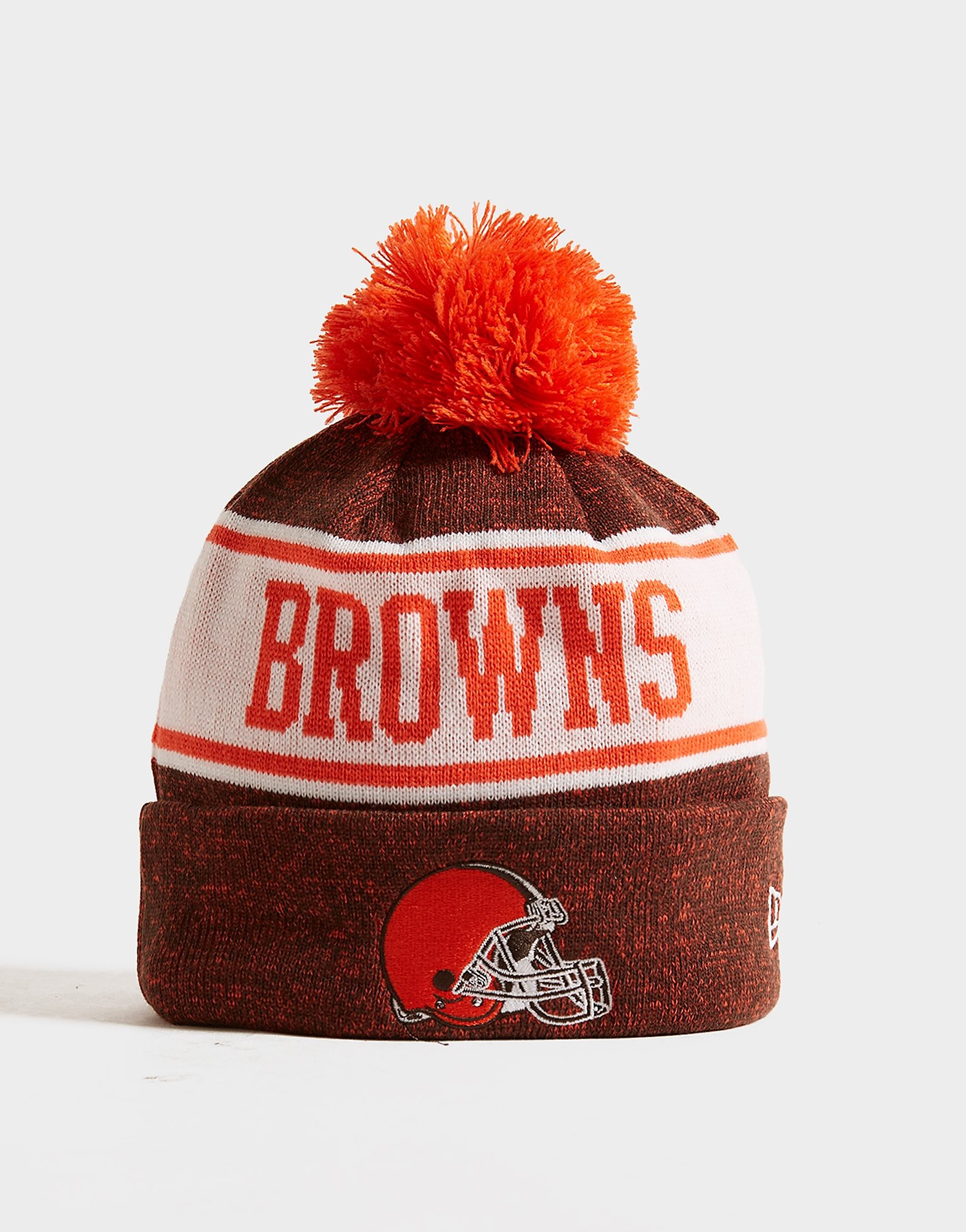 

New Era NFL Cleveland Browns Pom Beanie Hat - Only at JD - Orange - Womens, Orange